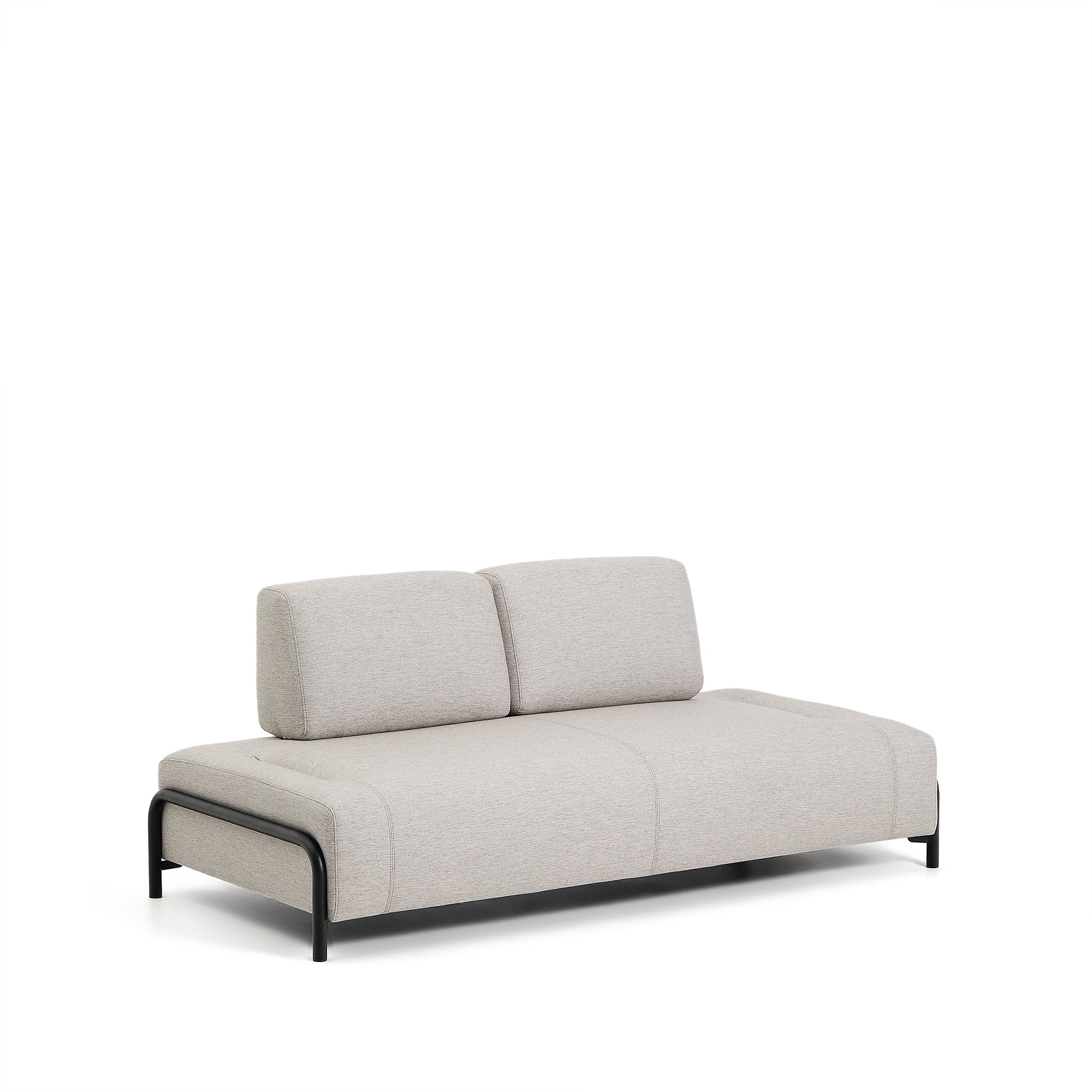 Compo 2-seater greige module with black metal frame 200 cm FSC Mix Credit - Product Image