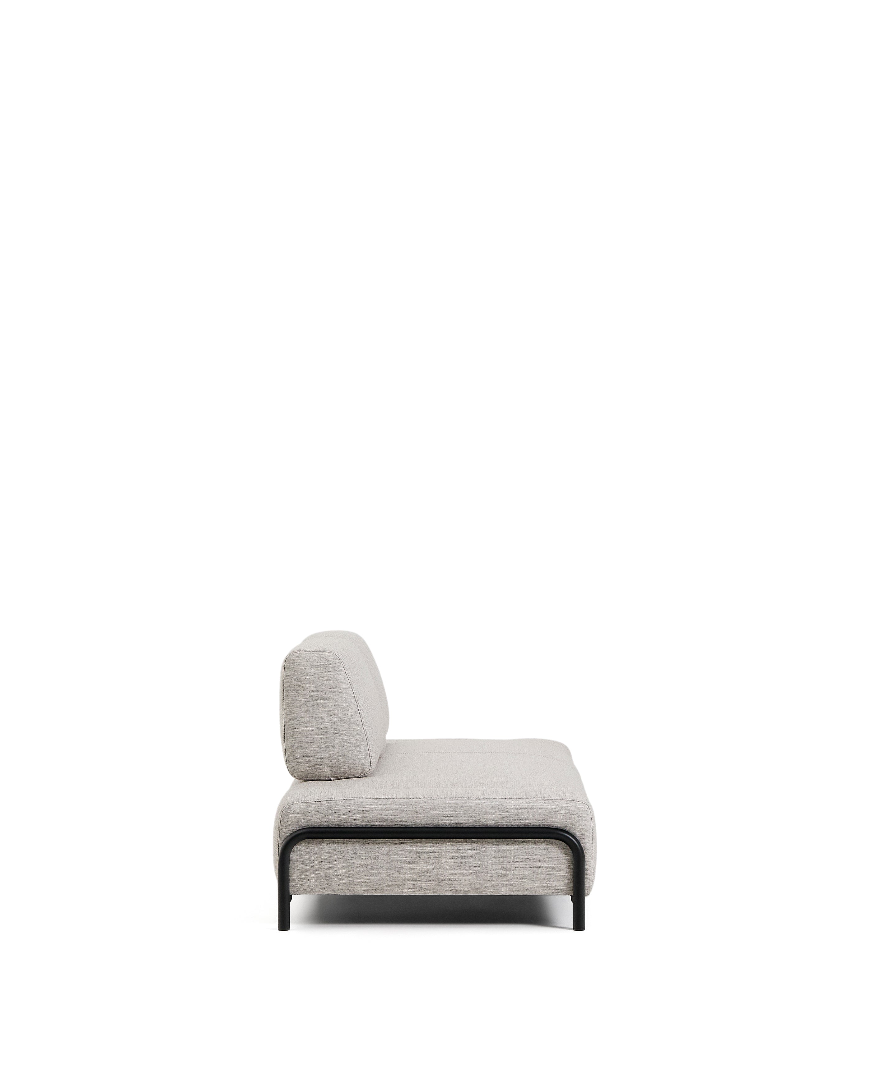 Compo 2-seater greige module with black metal frame 200 cm FSC Mix Credit - Product Image