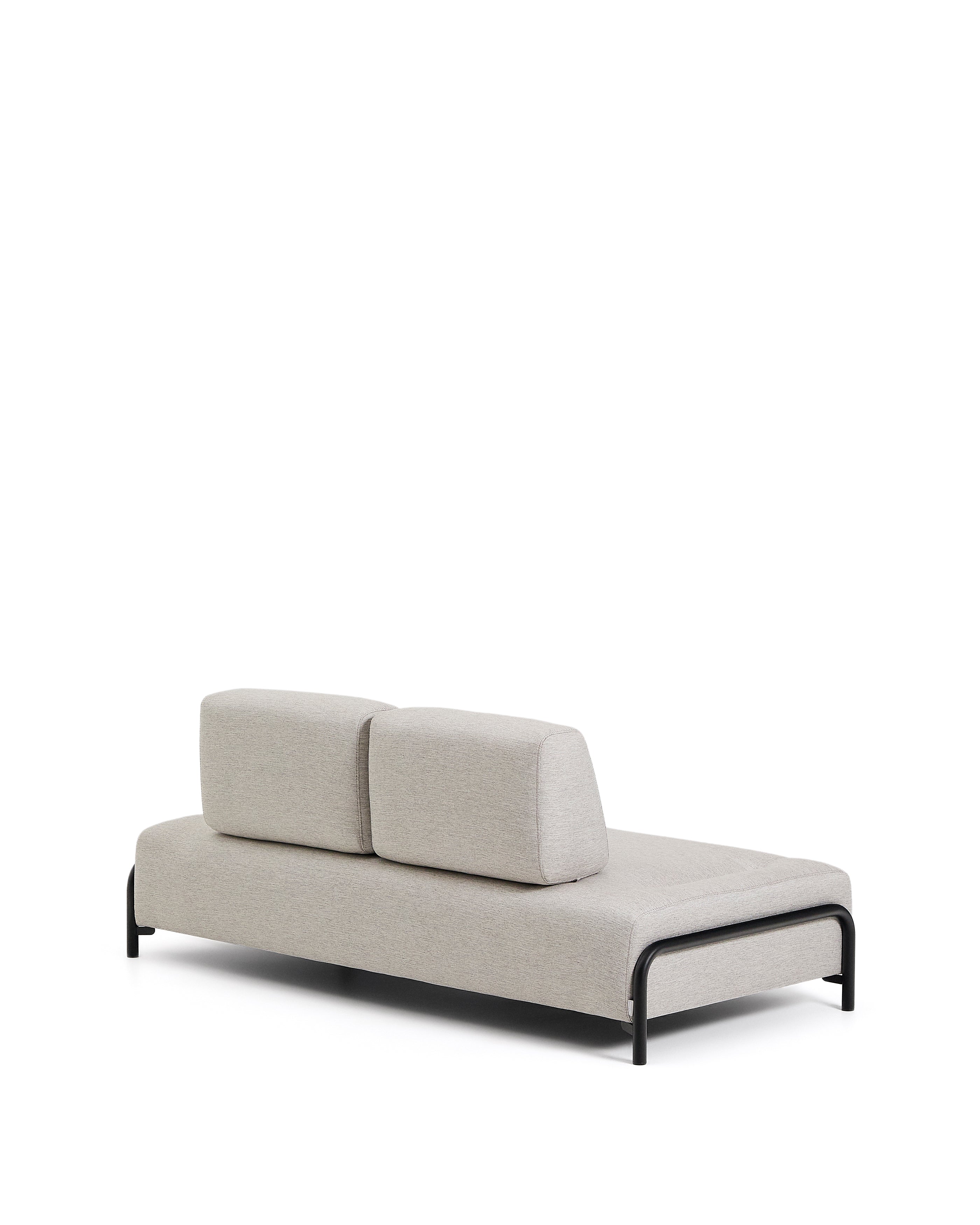 Compo 2-seater greige module with black metal frame 200 cm FSC Mix Credit - Product Image