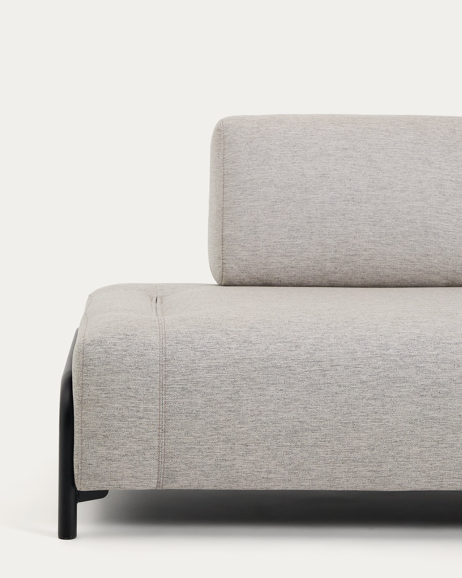 Compo 2-seater greige module with black metal frame 200 cm FSC Mix Credit - Detail