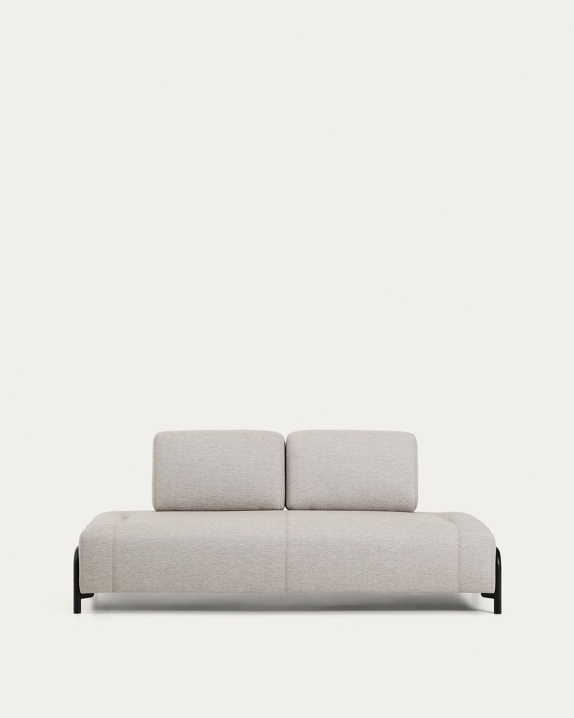 Compo 2-seater greige module with black metal frame 200 cm FSC Mix Credit - Product View