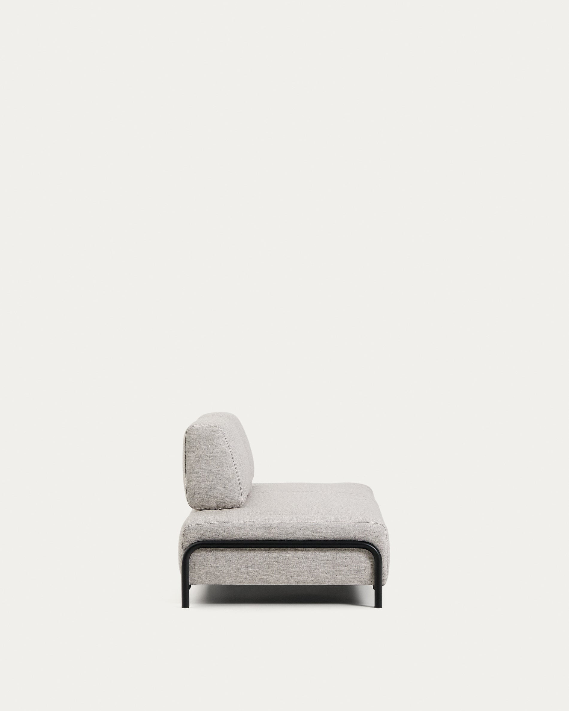 Compo 2-seater greige module with black metal frame 200 cm FSC Mix Credit - Product View