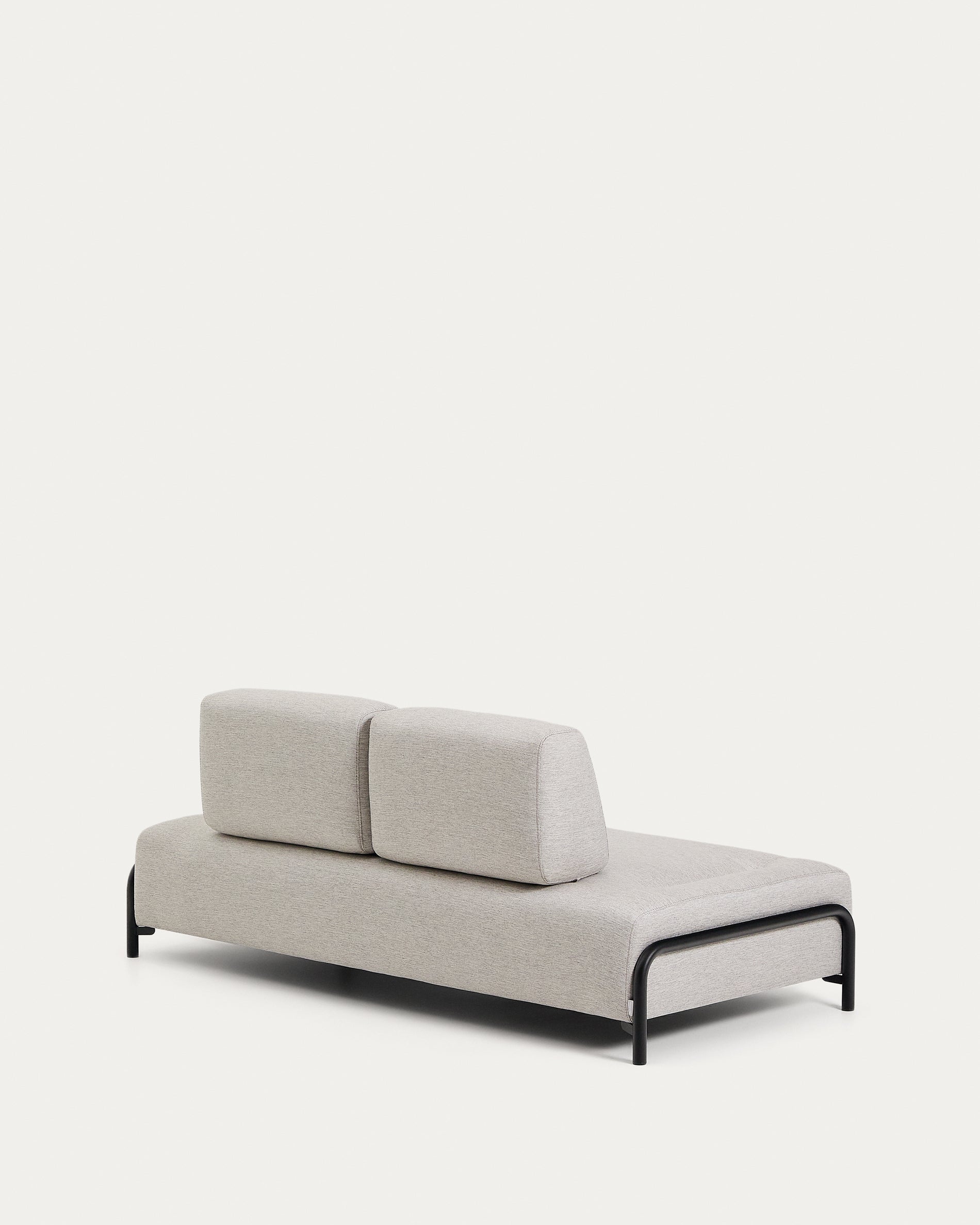 Compo 2-seater greige module with black metal frame 200 cm FSC Mix Credit - Product View