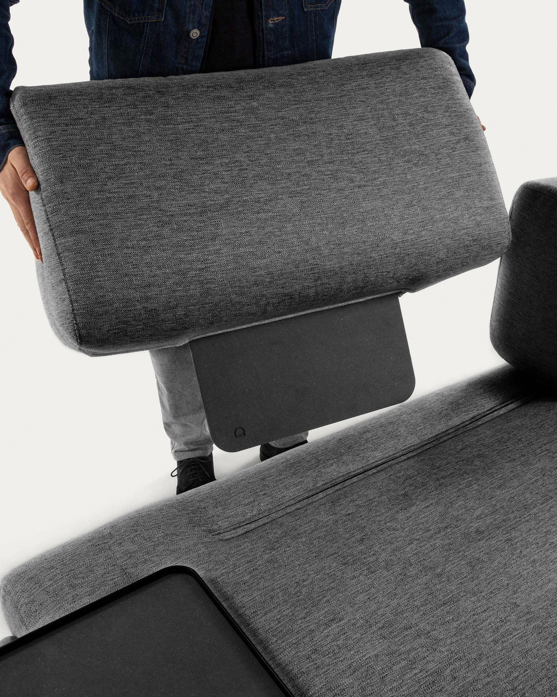 Module 3 seaters Compo dark grey 232 cm - Detail