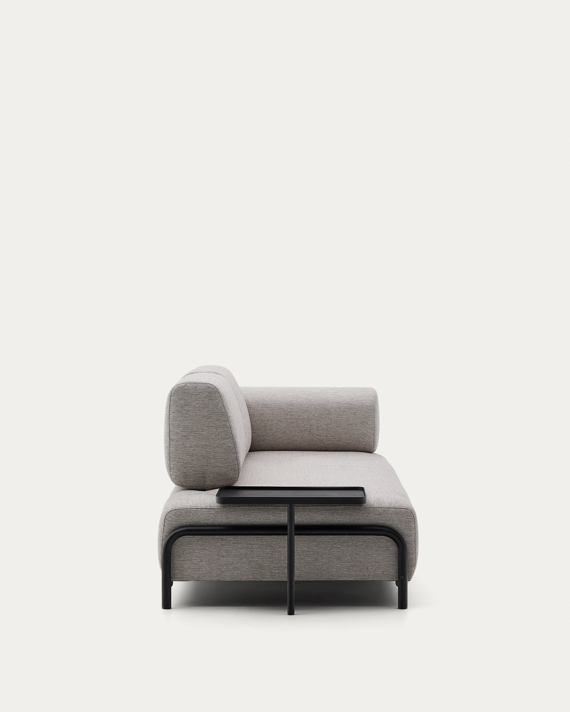 Compo 3 seater sofa with large tray in Beige-Grey, 252 cm - Product View