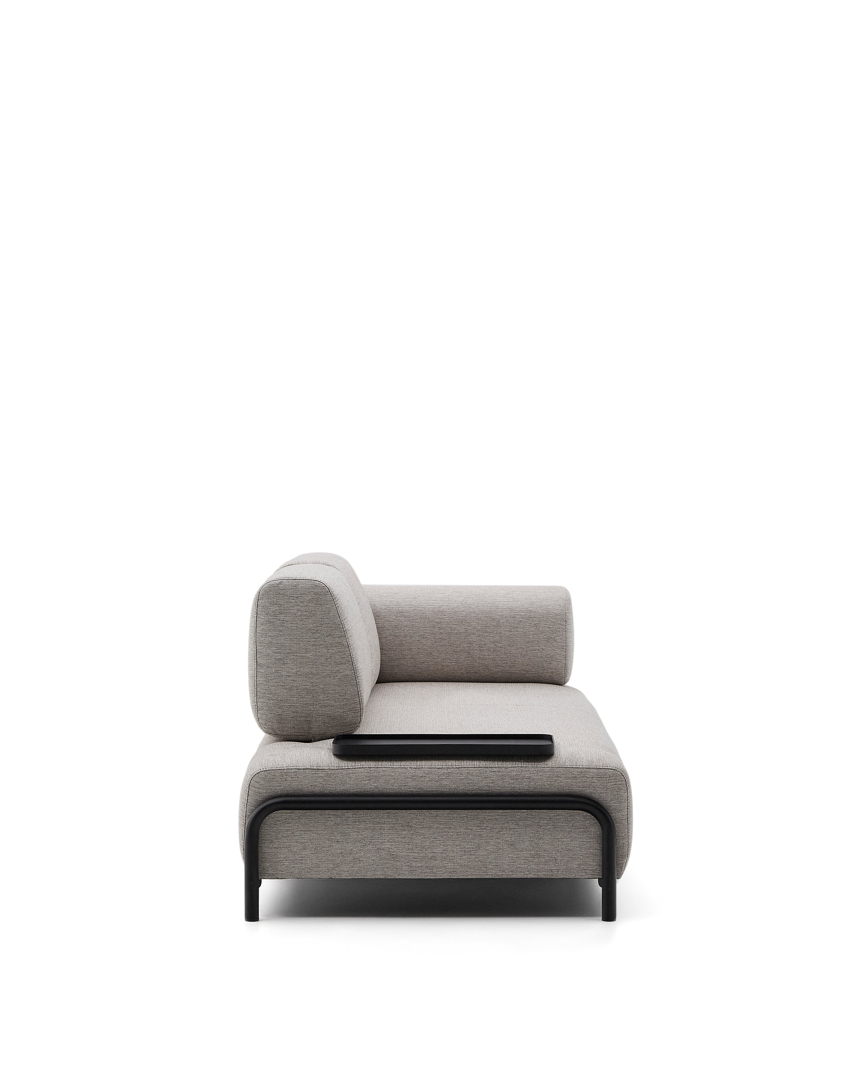 Compo 3 seater sofa with small tray in Beige-Grey, 232 cm - Product Image