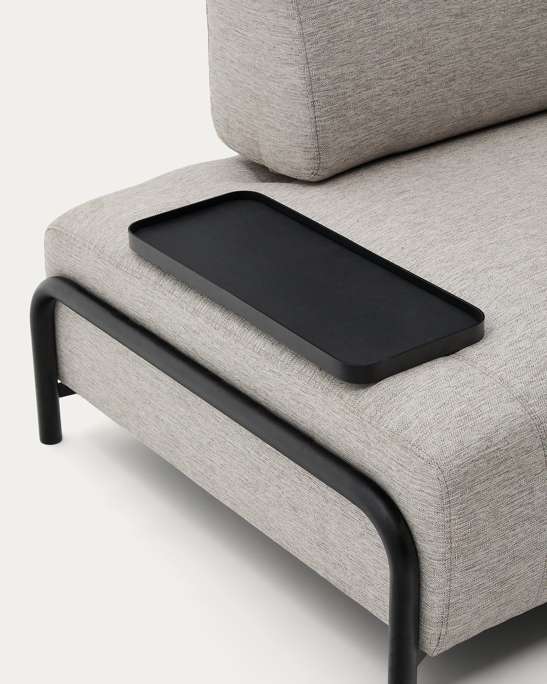 Compo 3 seater sofa with small tray in Beige-Grey, 232 cm - Detail