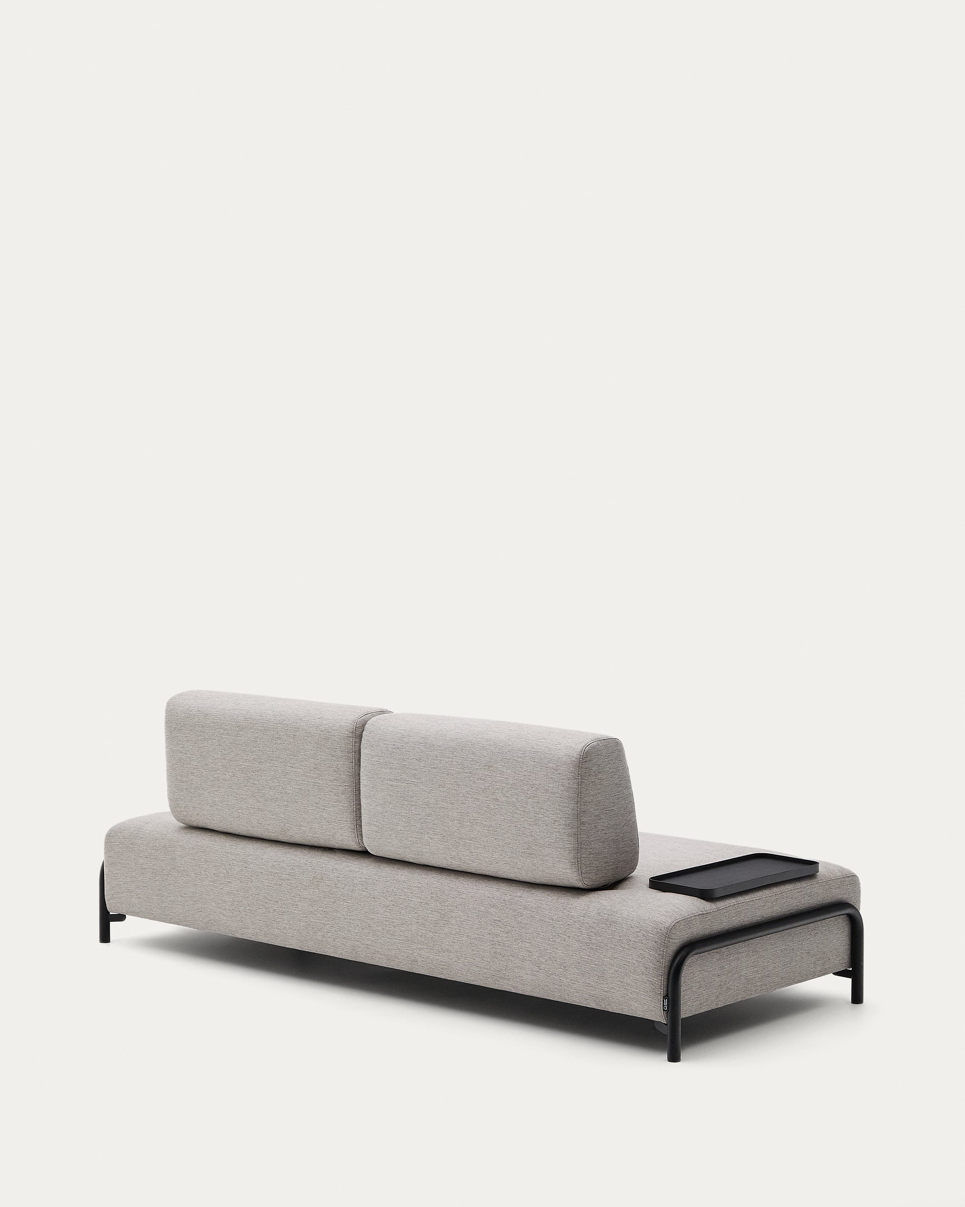 Compo 3 seater sofa with small tray in Beige-Grey, 232 cm - Product View