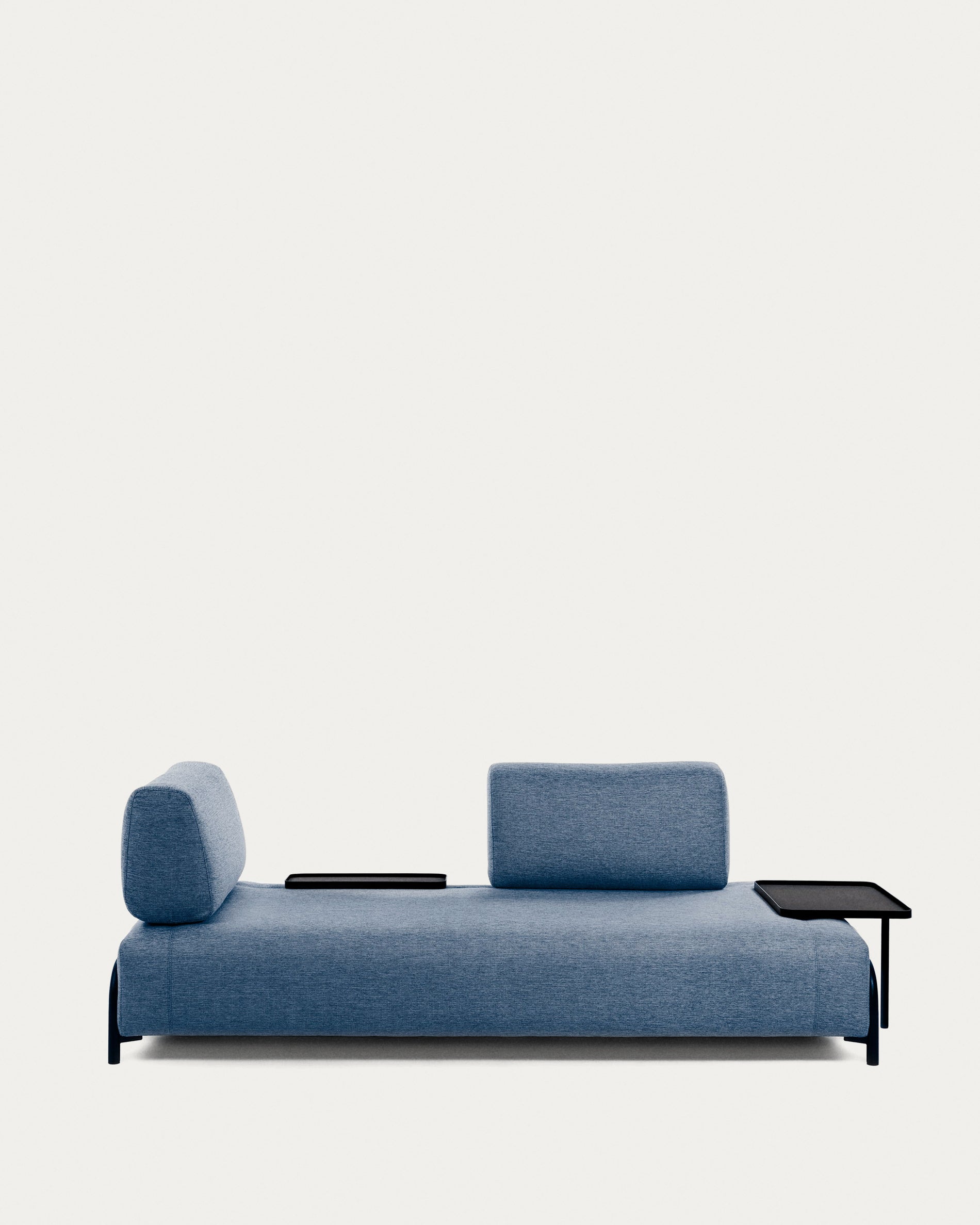 Compo 3-seater sofa in blue with small tray 232 cm - Detail