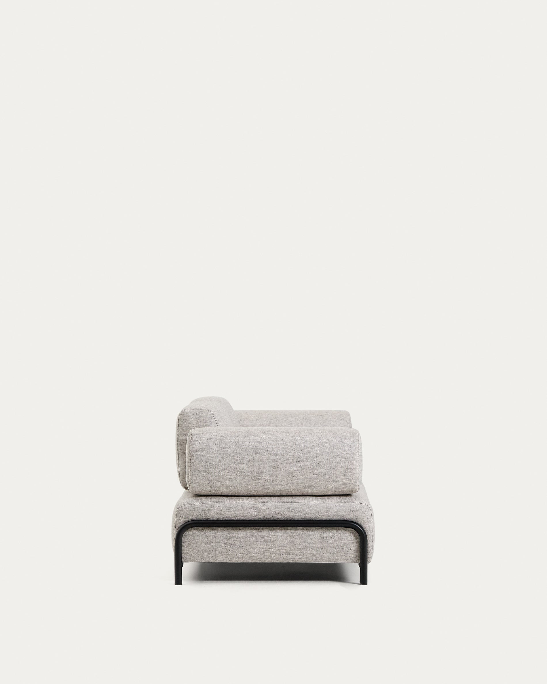Compo 2-seater greige sofa with black metal frame 200 cm FSC Mix Credit - Product View