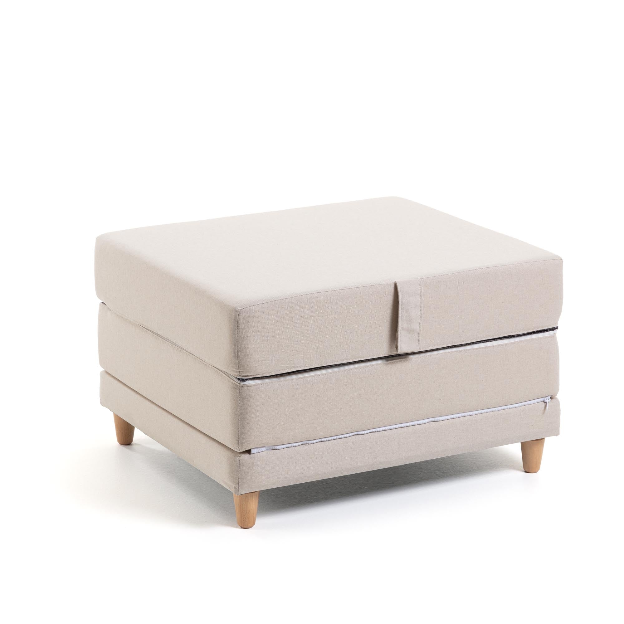 Beige Lizzie pouf 70 x 60 (180) cm - Product Image