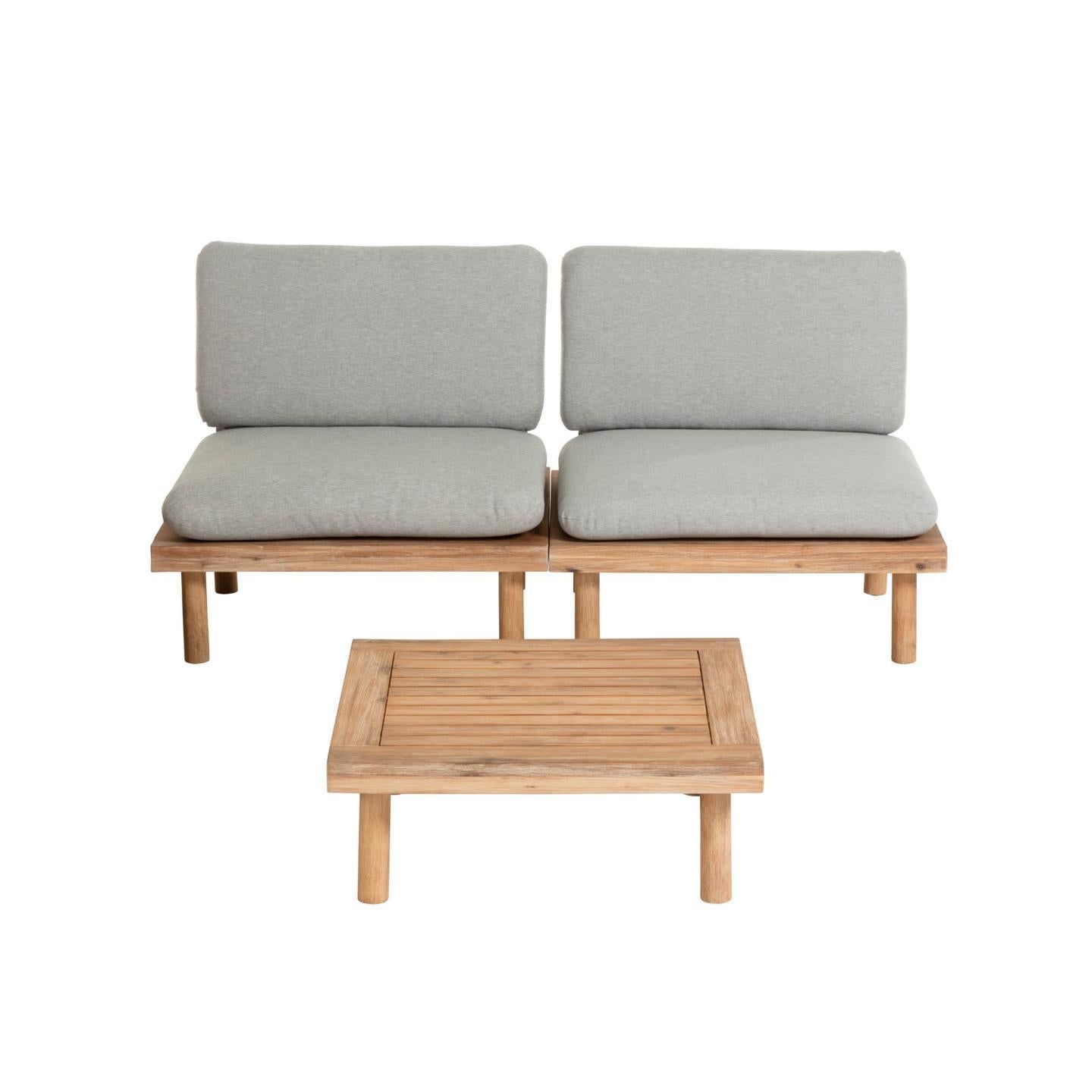 Viridis 2 armchairs and 1 table set FSC 100% - Product Image