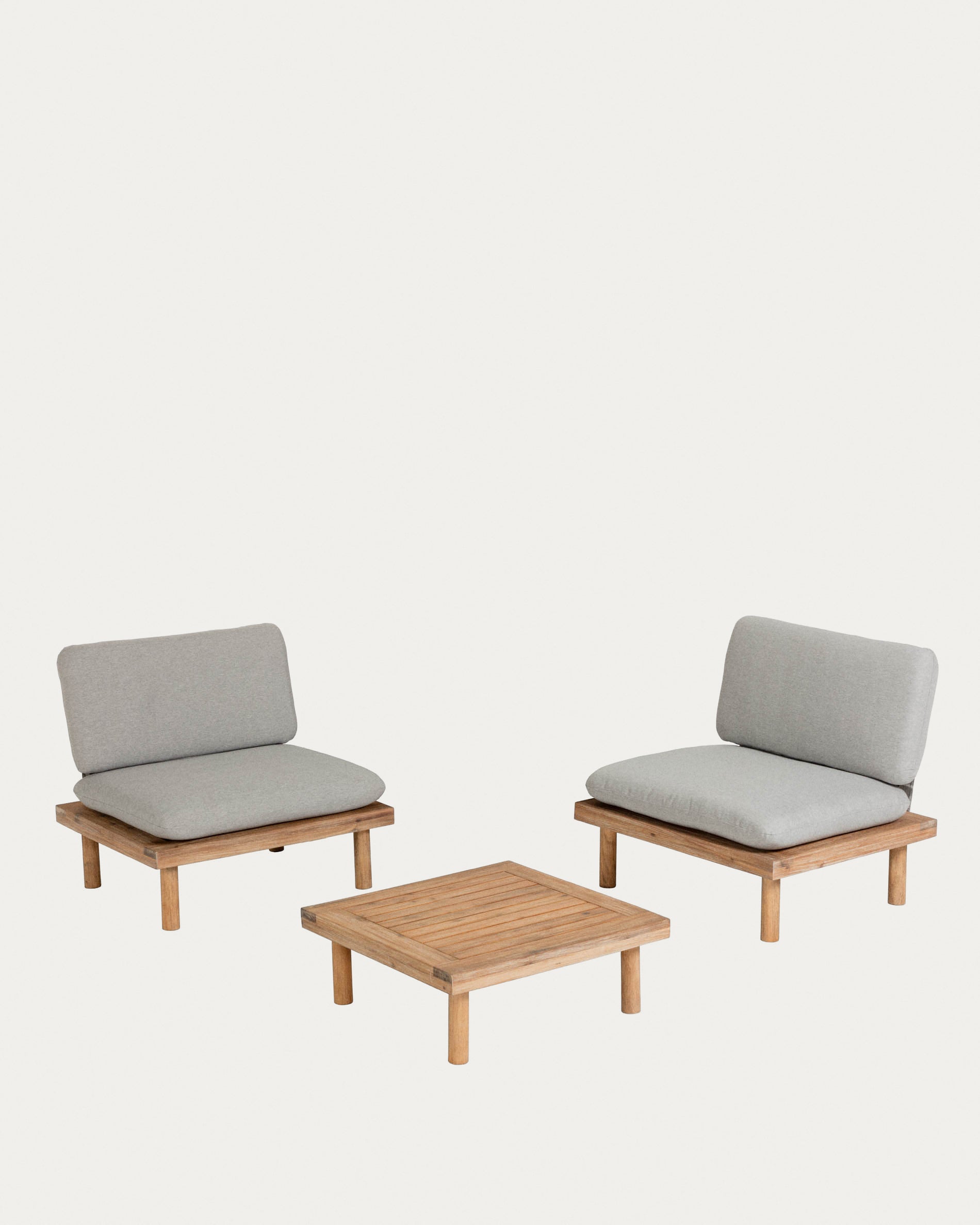Viridis 2 armchairs and 1 table set FSC 100% - Product View