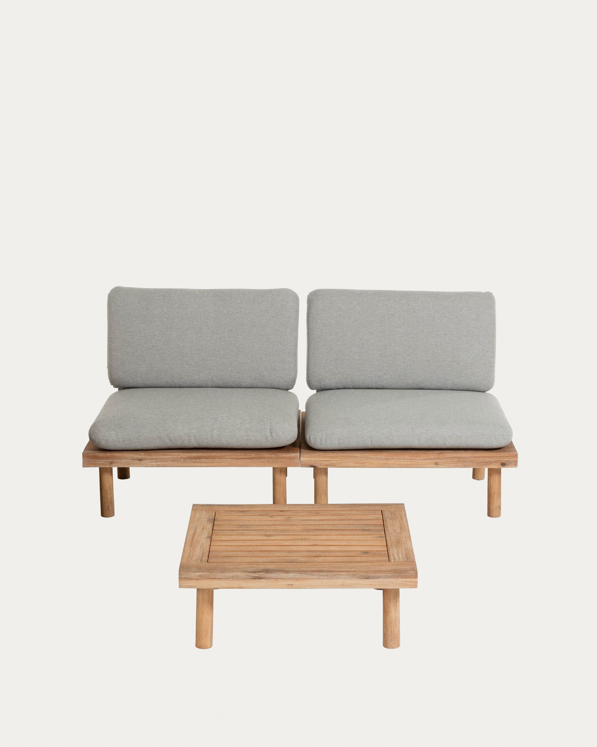 Viridis 2 armchairs and 1 table set FSC 100% - Product View