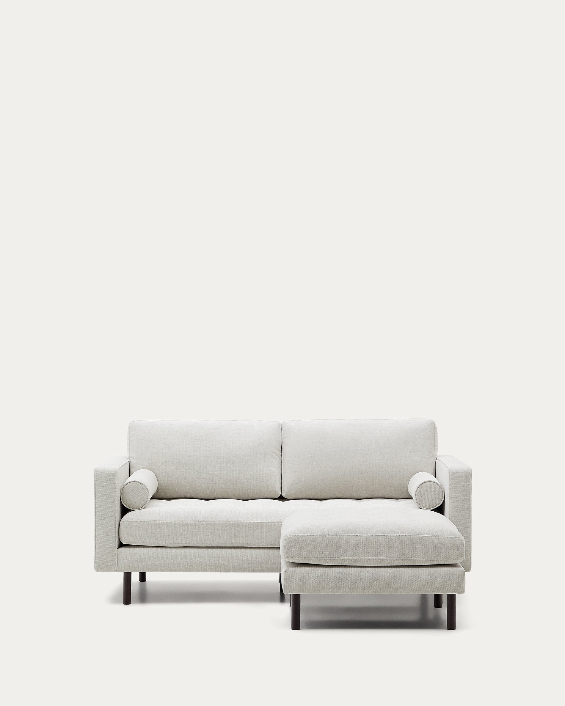 Debra 2-seater sofa with mother-of-pearl chenille footrest and wenge legs, 182 cm