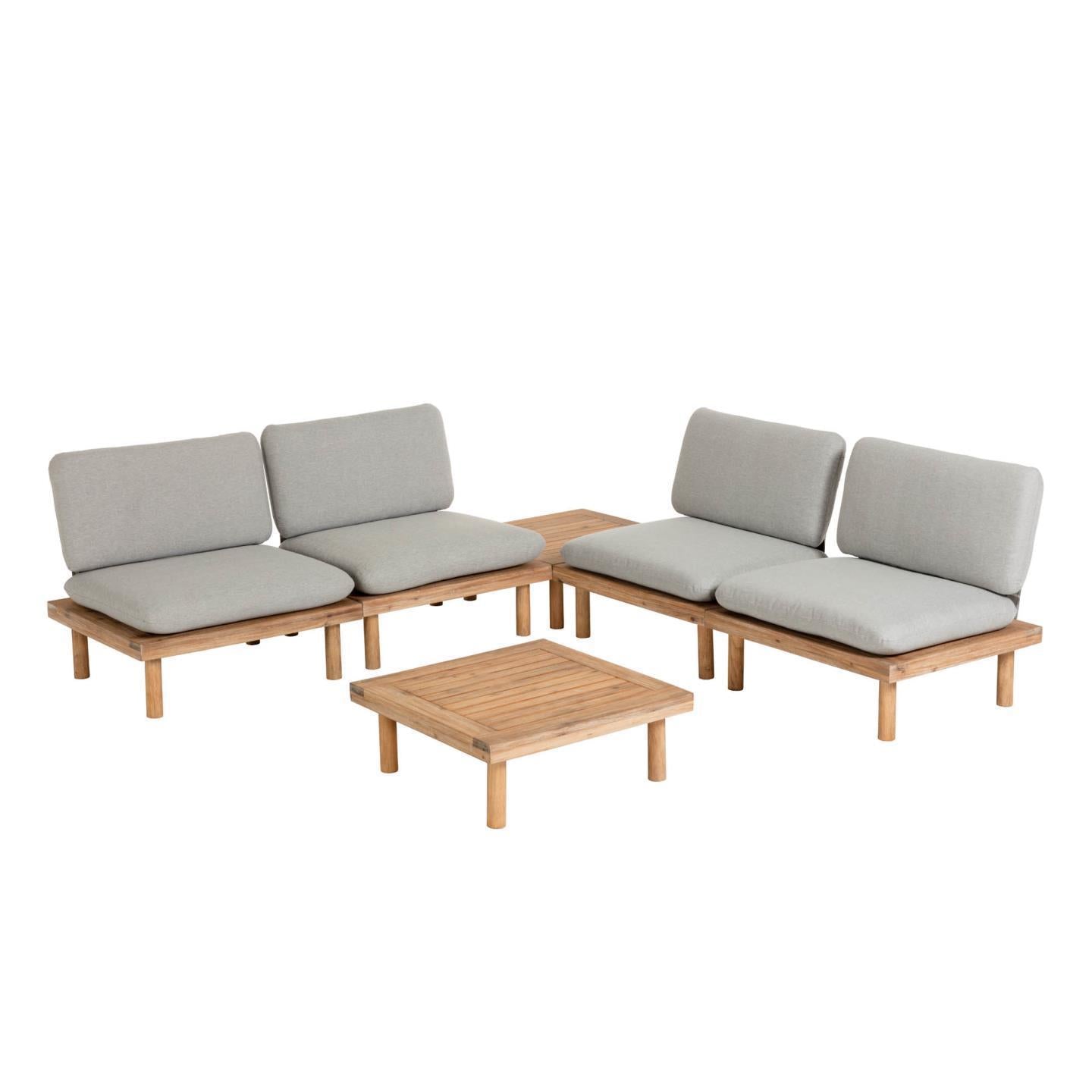 Viridis 4 armchairs and 2 tables set FSC 100% - Product Image