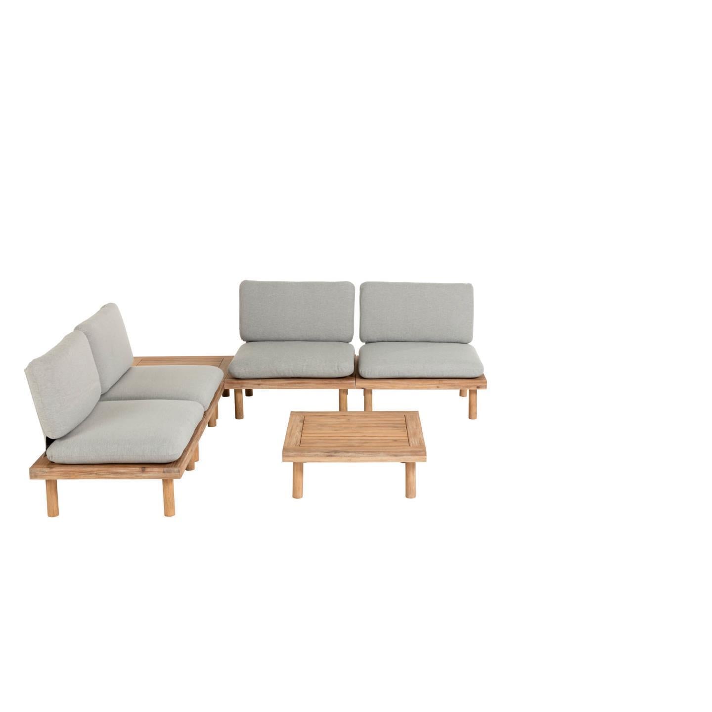 Viridis 4 armchairs and 2 tables set FSC 100% - Product Image