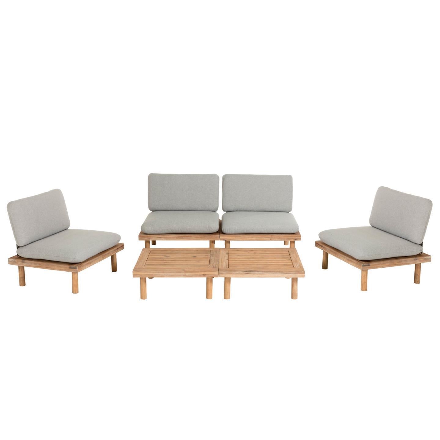 Viridis 4 armchairs and 2 tables set FSC 100% - Product Image