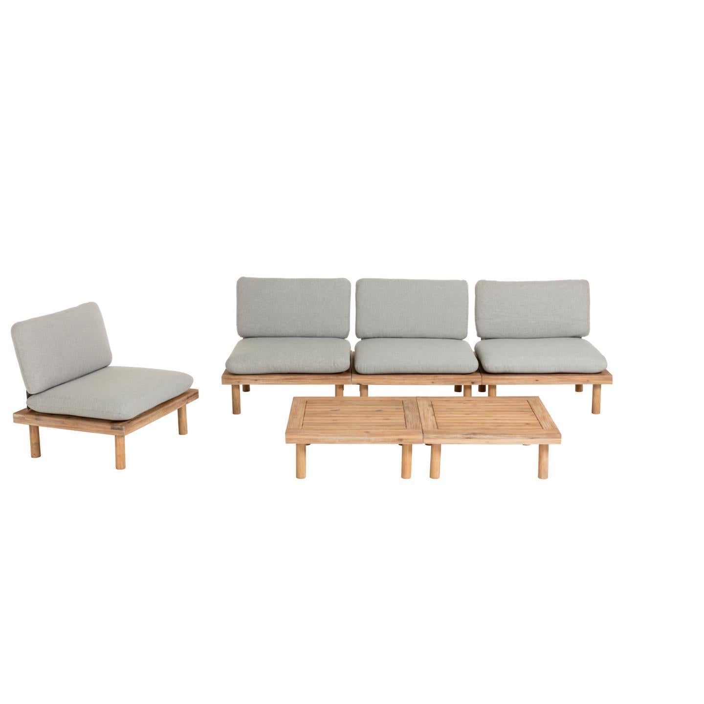 Viridis 4 armchairs and 2 tables set FSC 100% - Product Image
