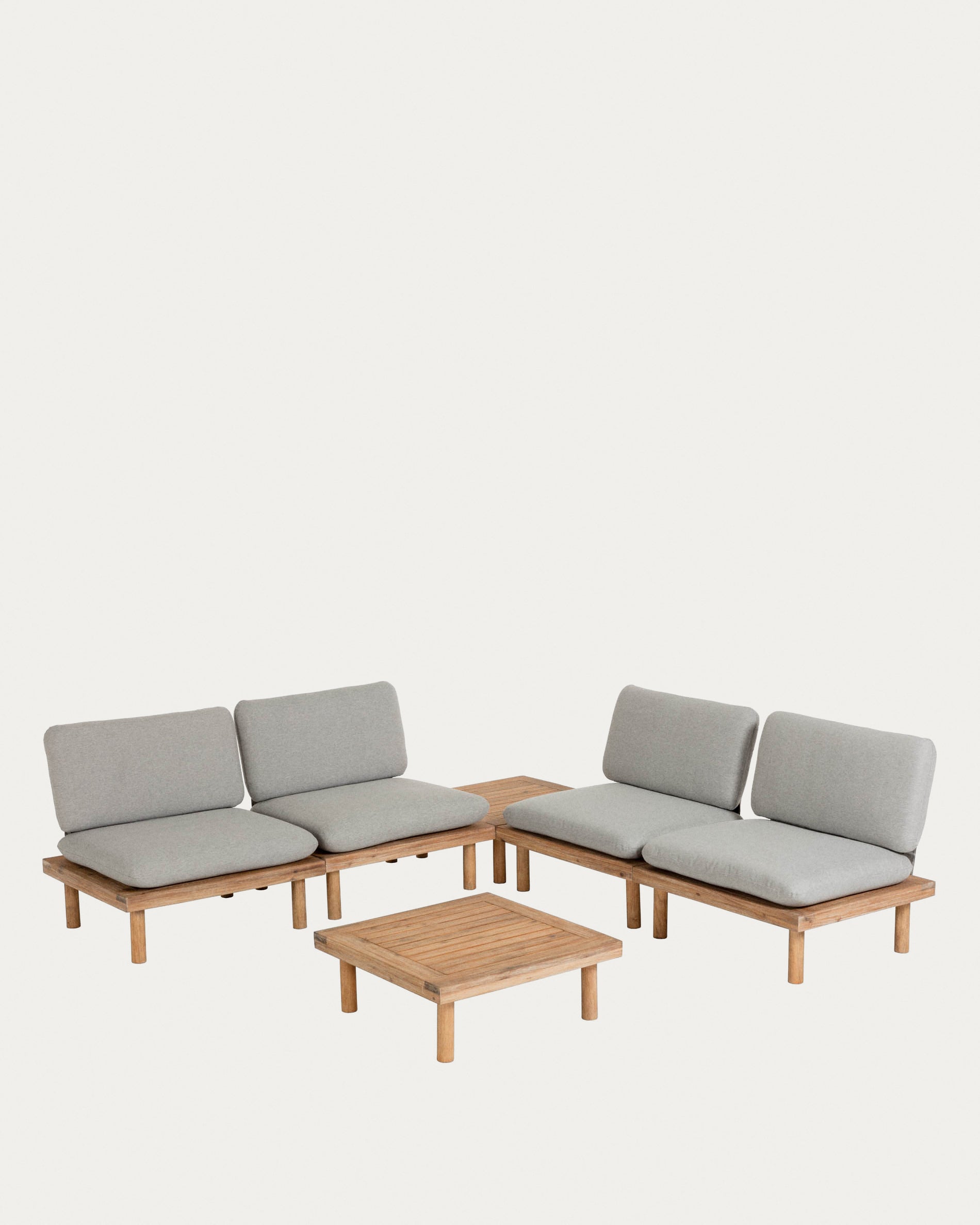 Viridis 4 armchairs and 2 tables set FSC 100% - Product View