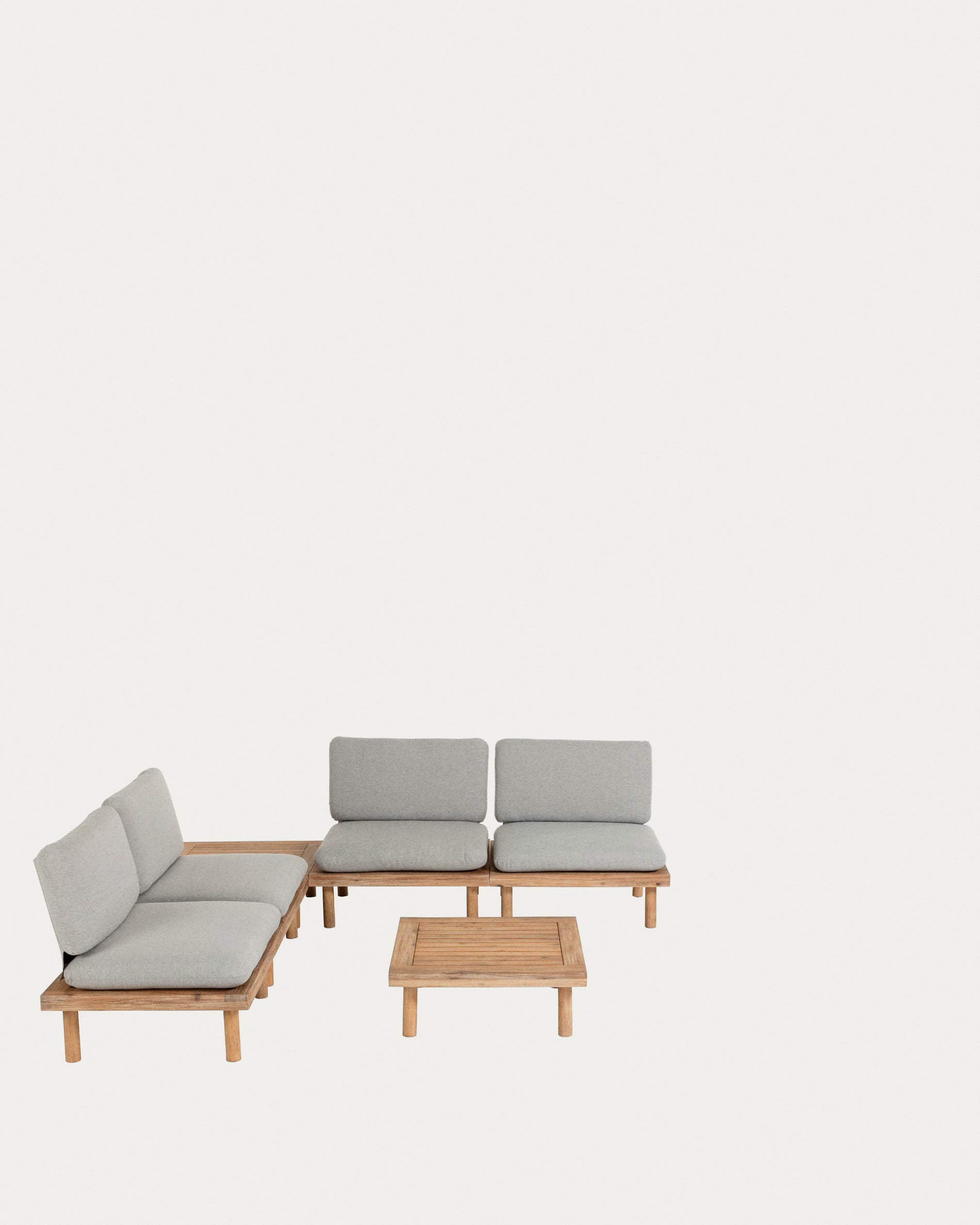 Viridis 4 armchairs and 2 tables set FSC 100% - Product View