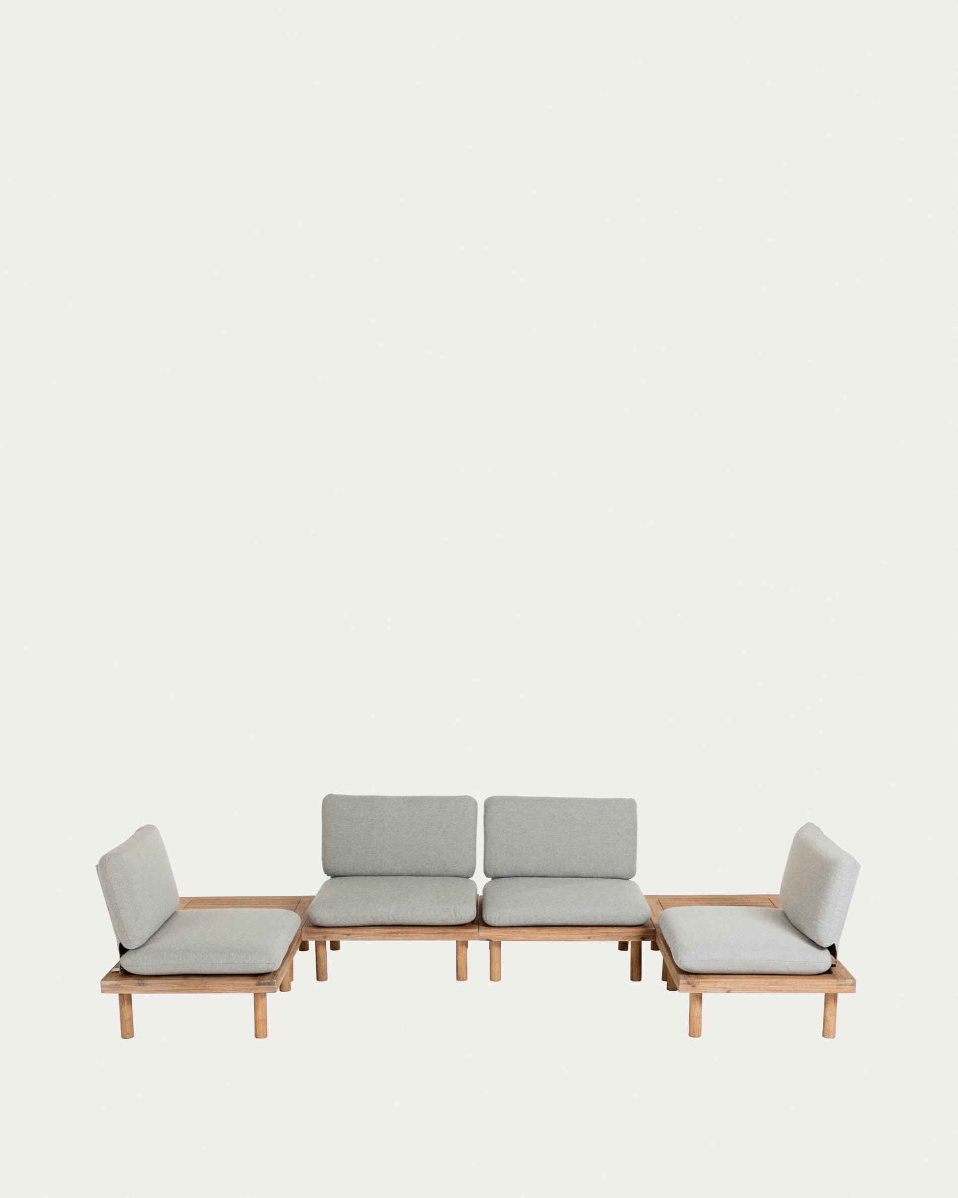 Viridis 4 armchairs and 2 tables set FSC 100% - Product View
