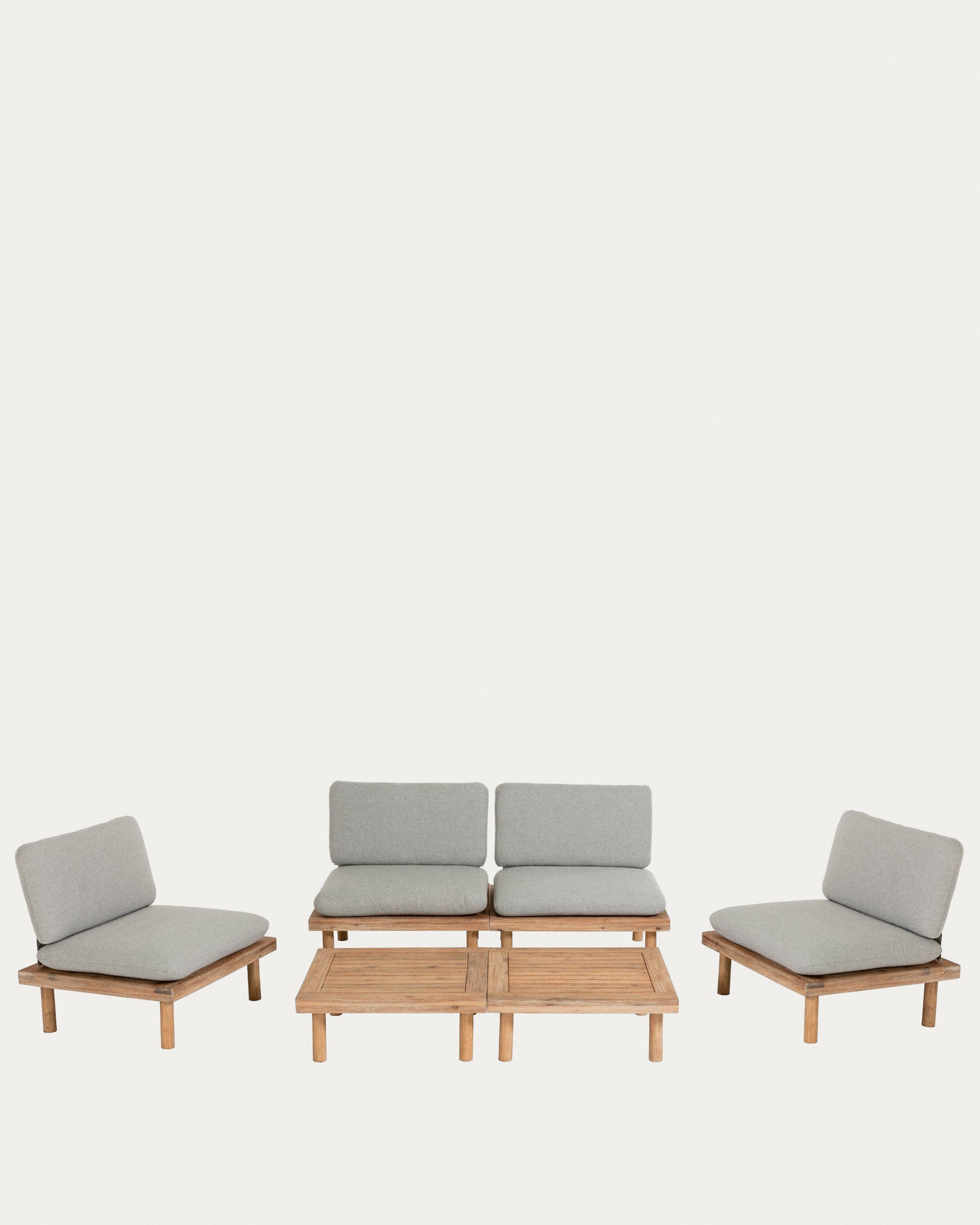 Viridis 4 armchairs and 2 tables set FSC 100% - Product View
