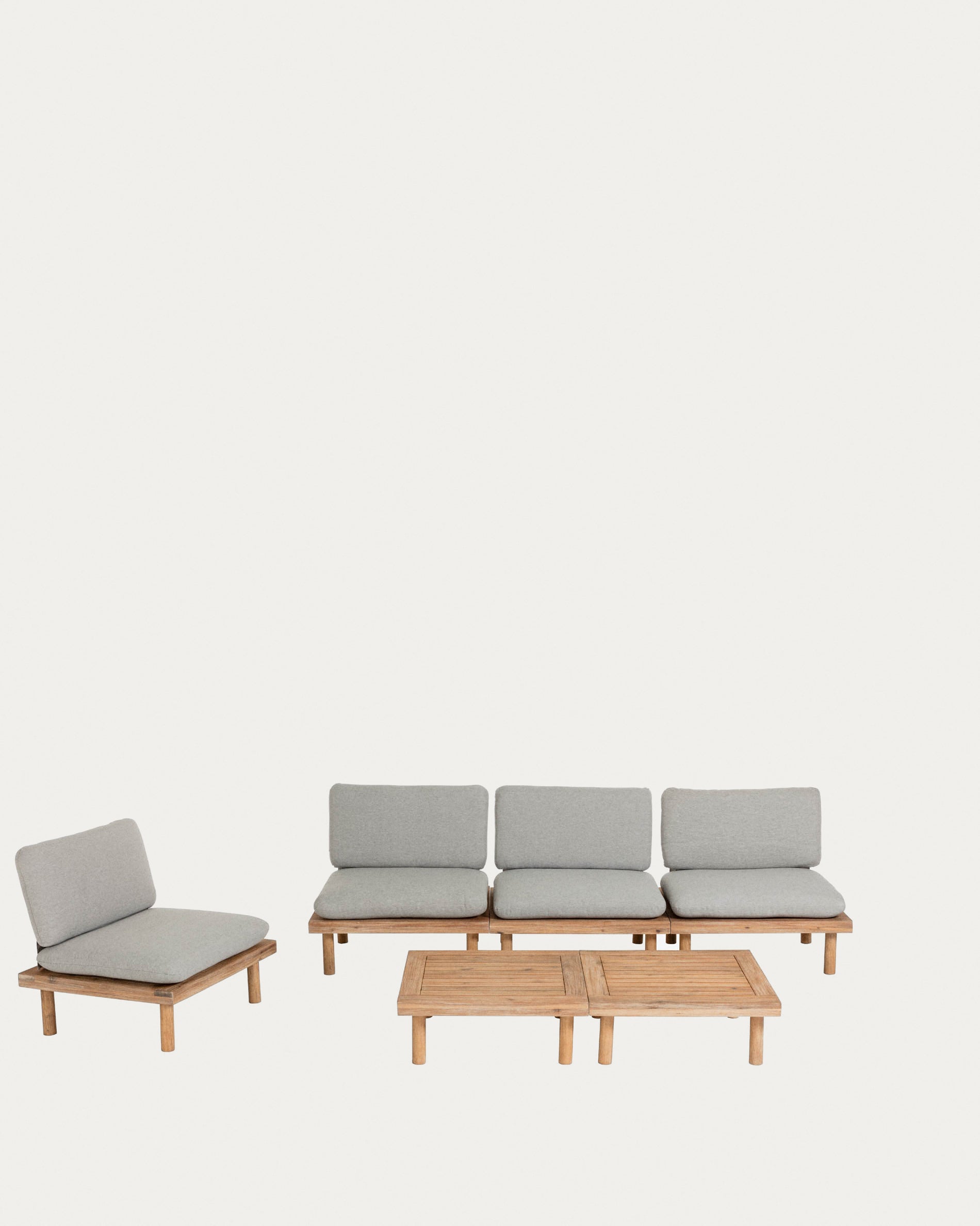 Viridis 4 armchairs and 2 tables set FSC 100% - Product View