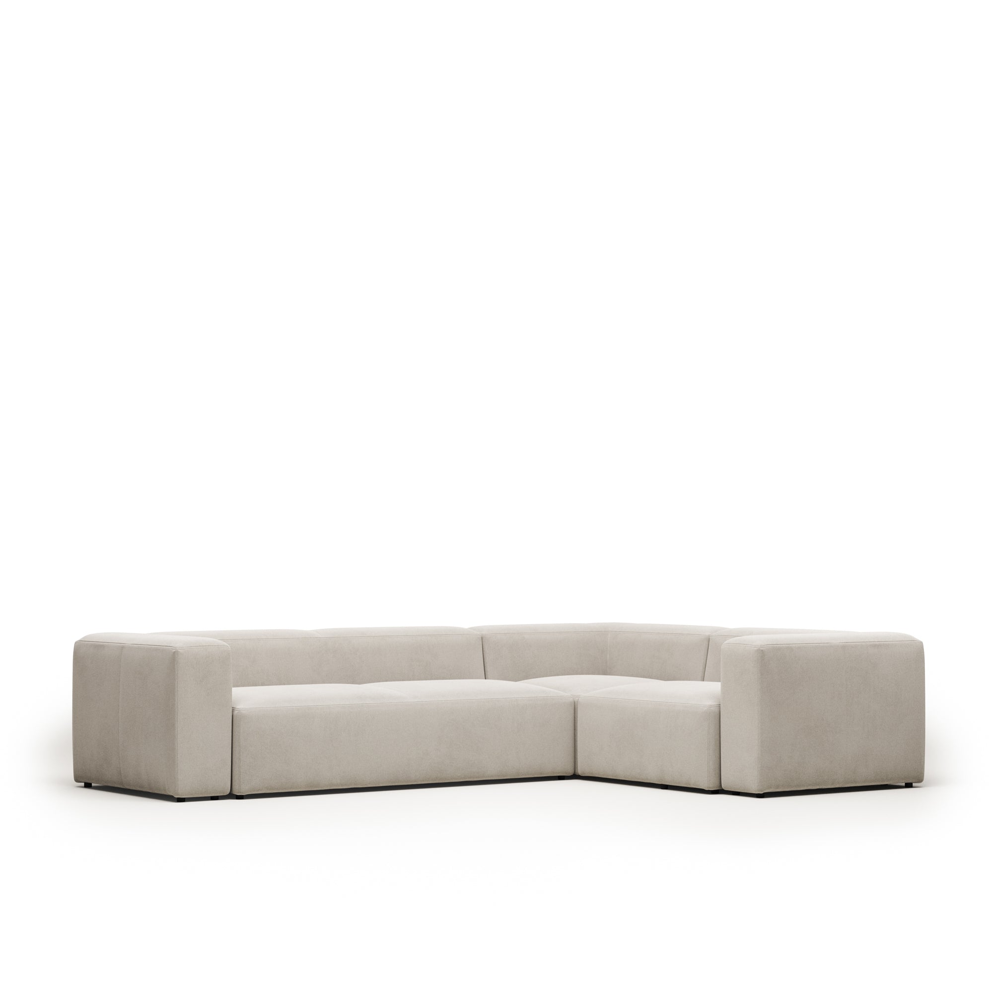 Blok 4 seater corner sofa in beige, 320 x 230 cm / 230 x 320 cm - Product Image