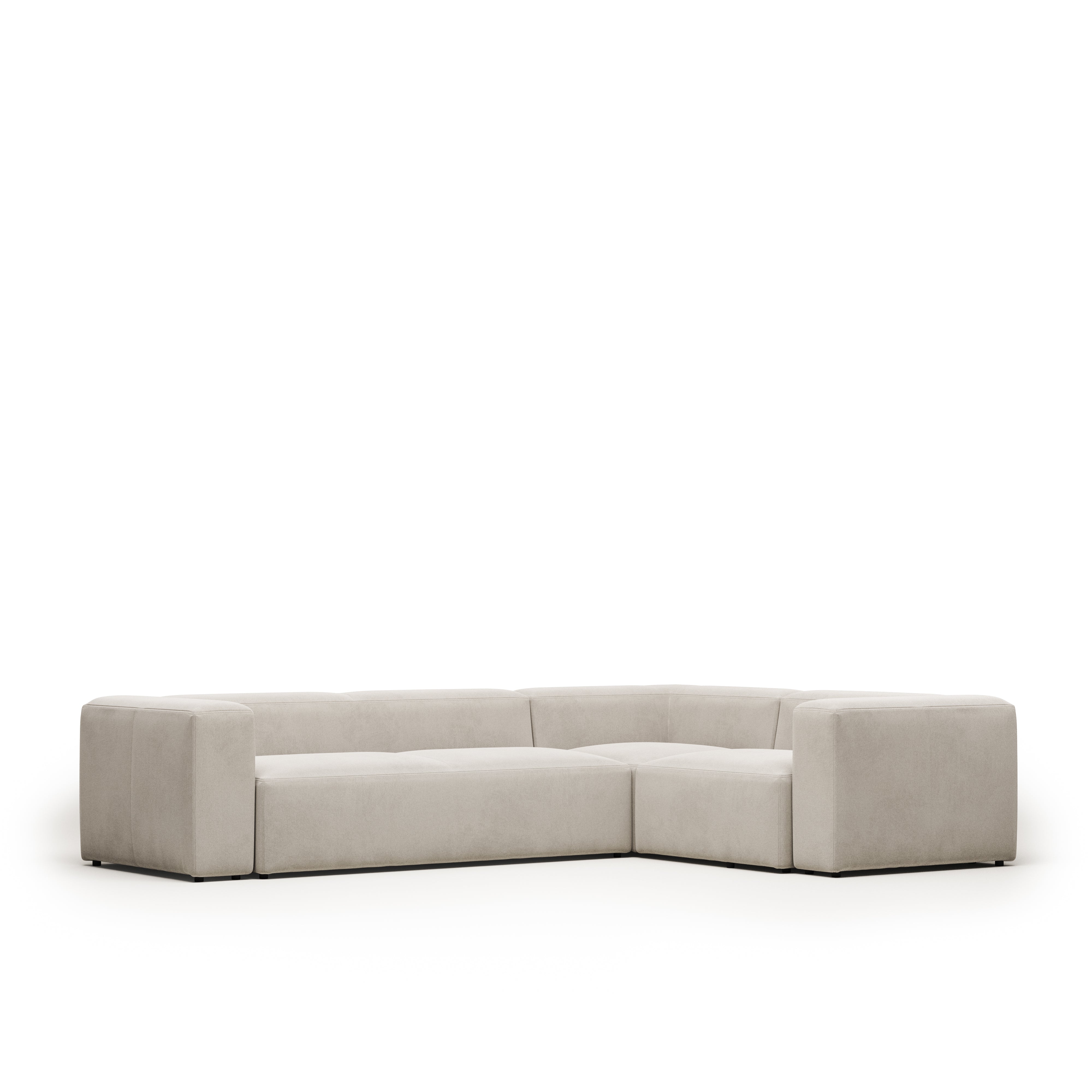 Blok 4 seater corner sofa in beige, 320 x 230 cm / 230 x 320 cm - Product Image