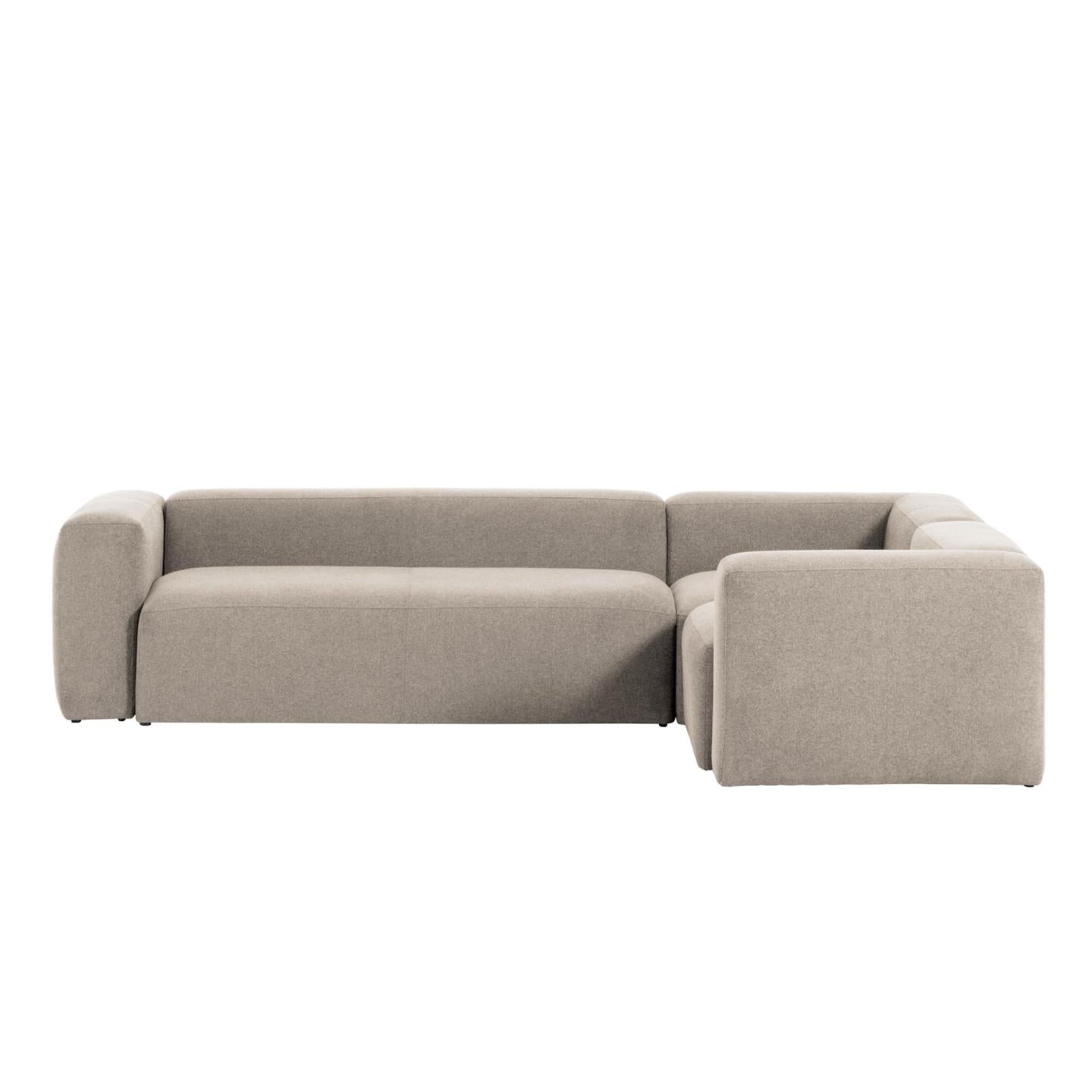 Blok 4 seater corner sofa in beige, 320 x 230 cm / 230 x 320 cm - Product Image