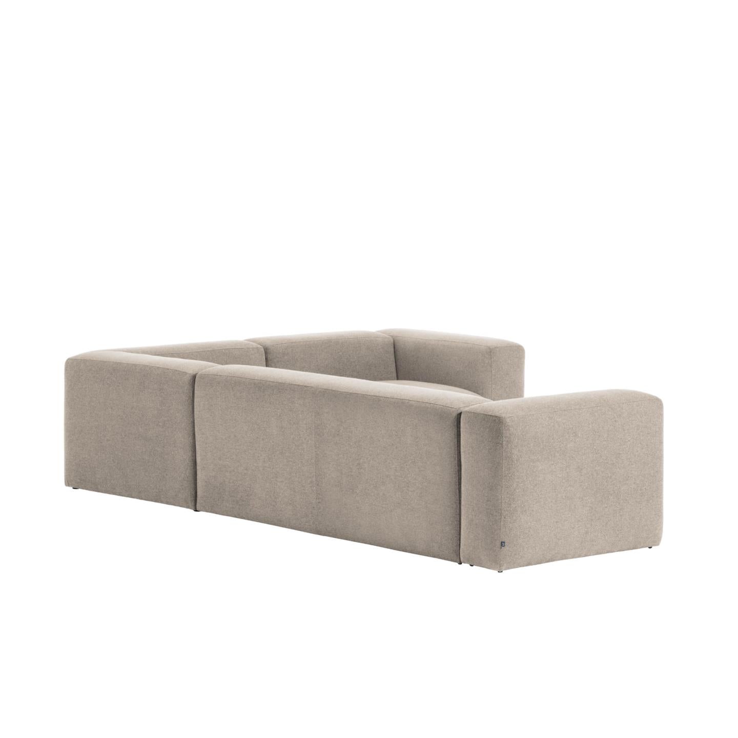Blok 4 seater corner sofa in beige, 320 x 230 cm / 230 x 320 cm - Product Image