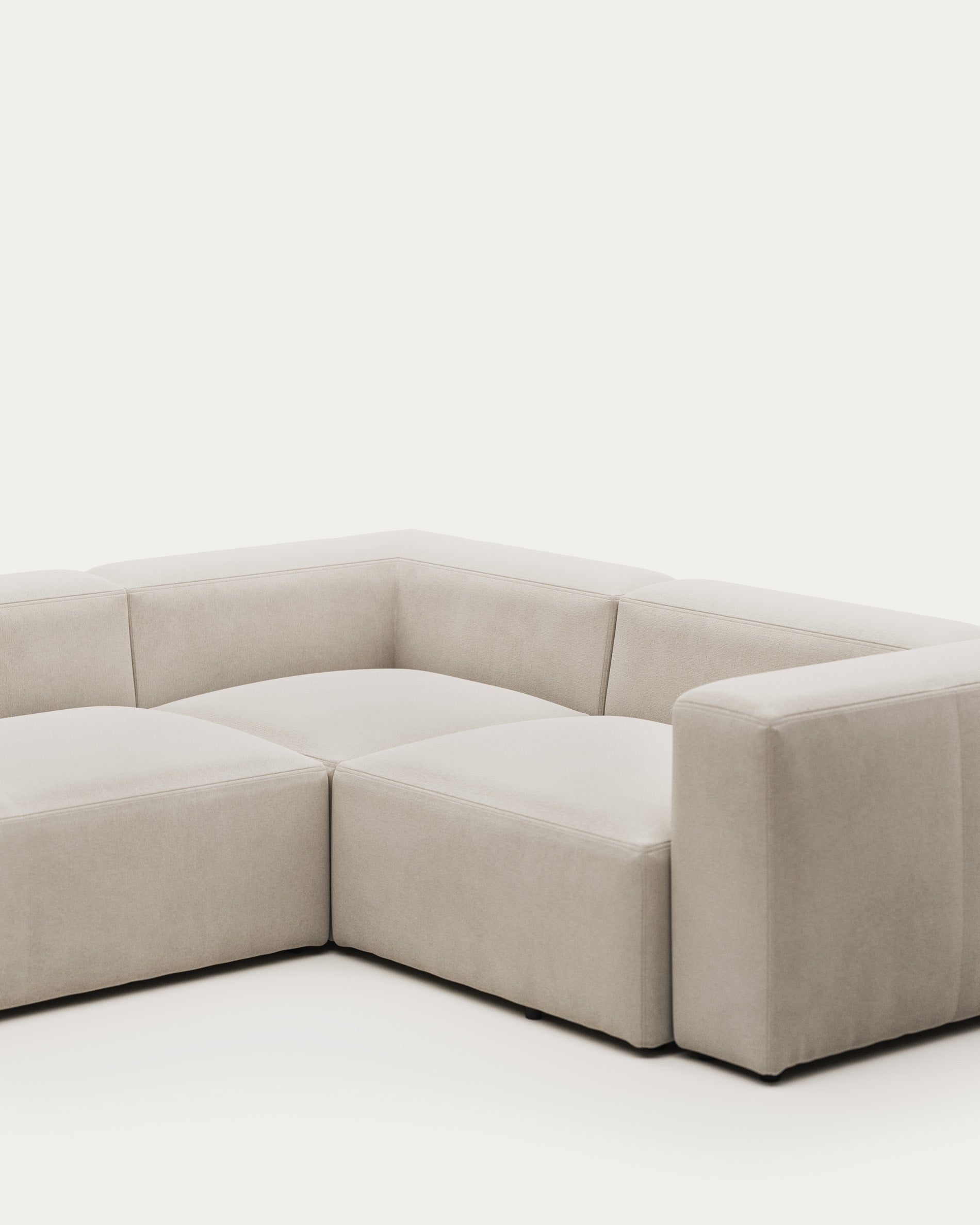 Blok 4 seater corner sofa in beige, 320 x 230 cm / 230 x 320 cm - Detail
