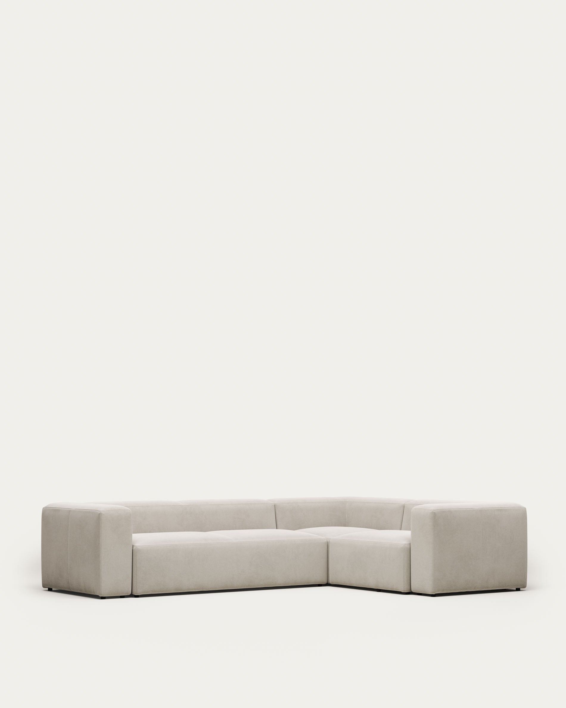 Blok 4 seater corner sofa in beige, 320 x 230 cm / 230 x 320 cm - Product View