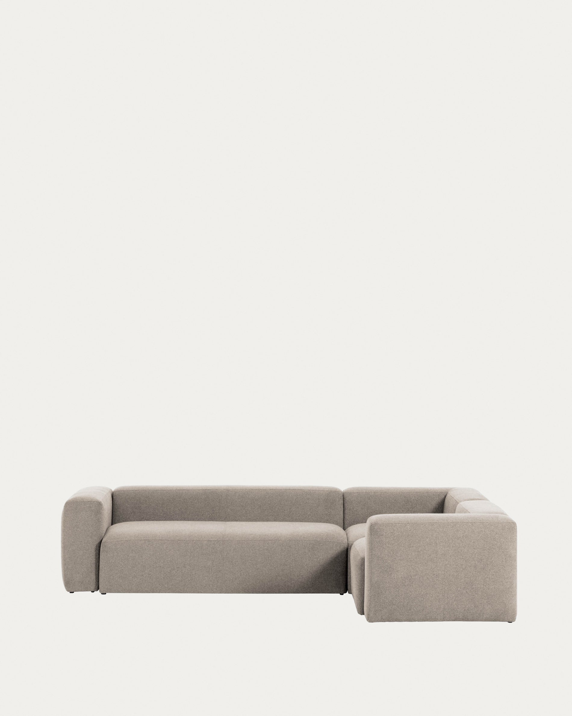 Blok 4 seater corner sofa in beige, 320 x 230 cm / 230 x 320 cm - Product View