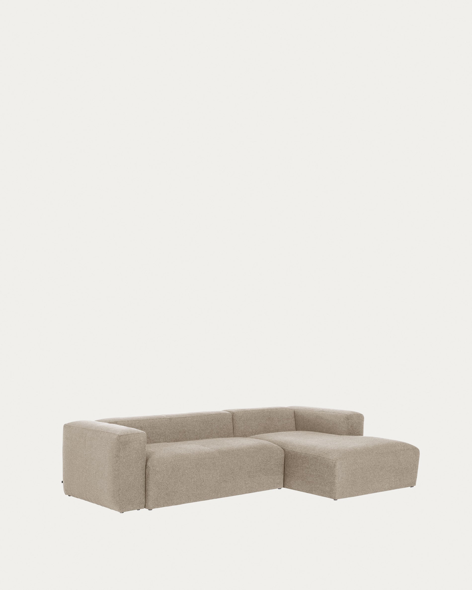 Blok 3-seater beige chenille right chaise longue sofa 300cm FSC Mix Credit - Product View