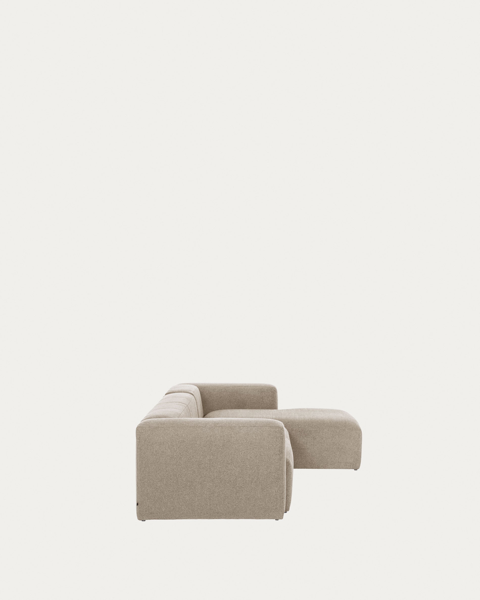 Blok 3-seater beige chenille right chaise longue sofa 300cm FSC Mix Credit - Product View