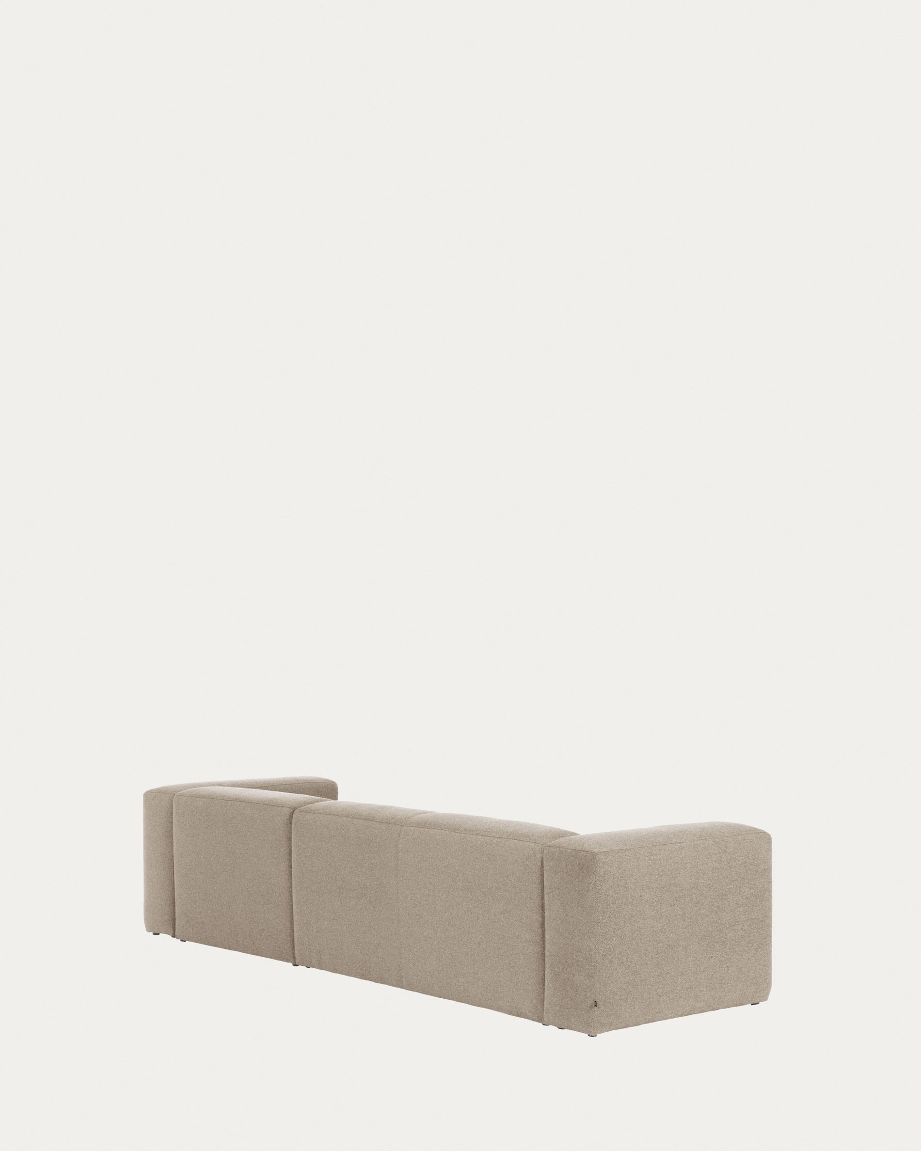 Blok 3-seater beige chenille right chaise longue sofa 300cm FSC Mix Credit - Product View