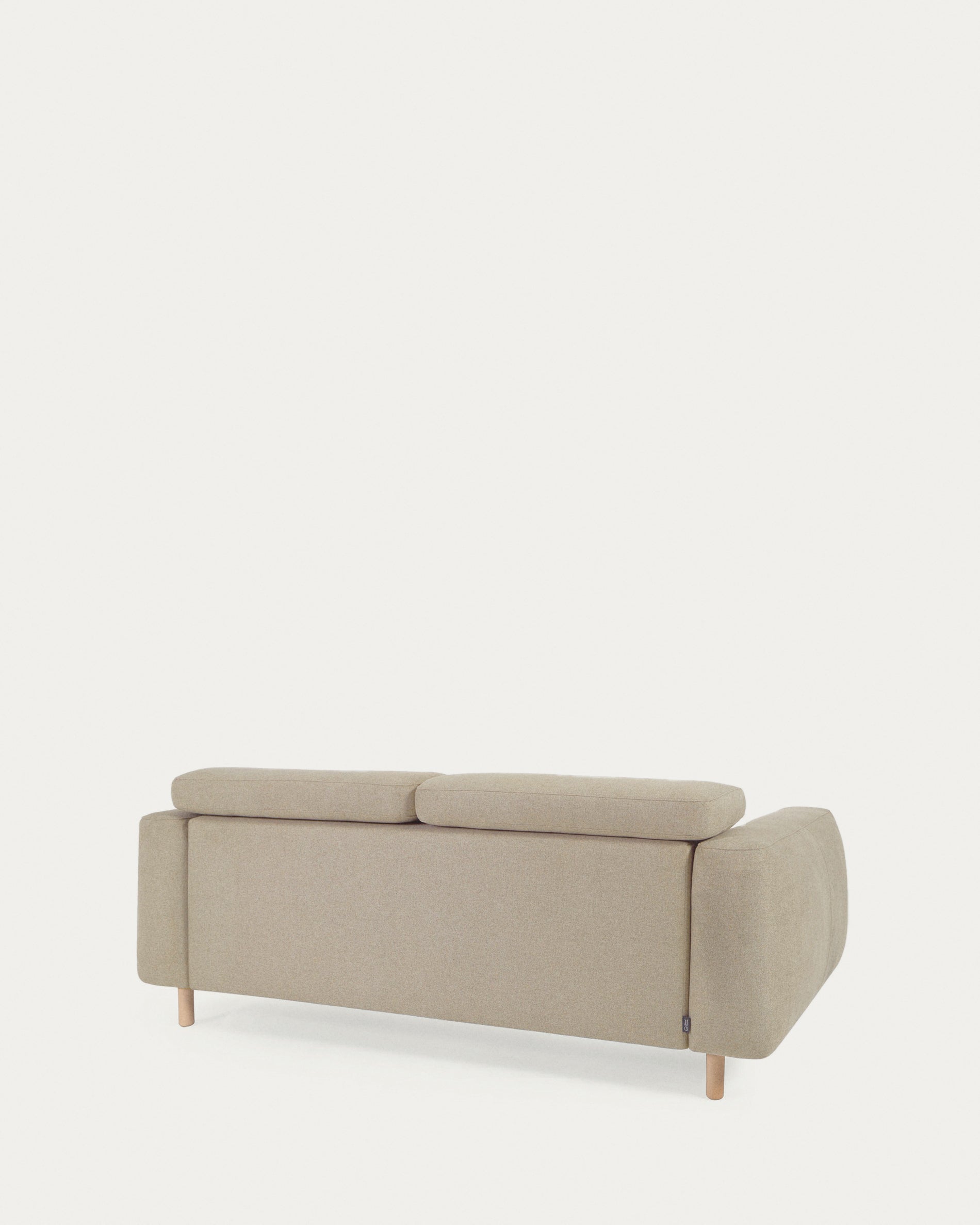 Singa 3 seater sofa with reclining headrest and extendable seat in beige 215 cm FSC Mix Credit - Product View