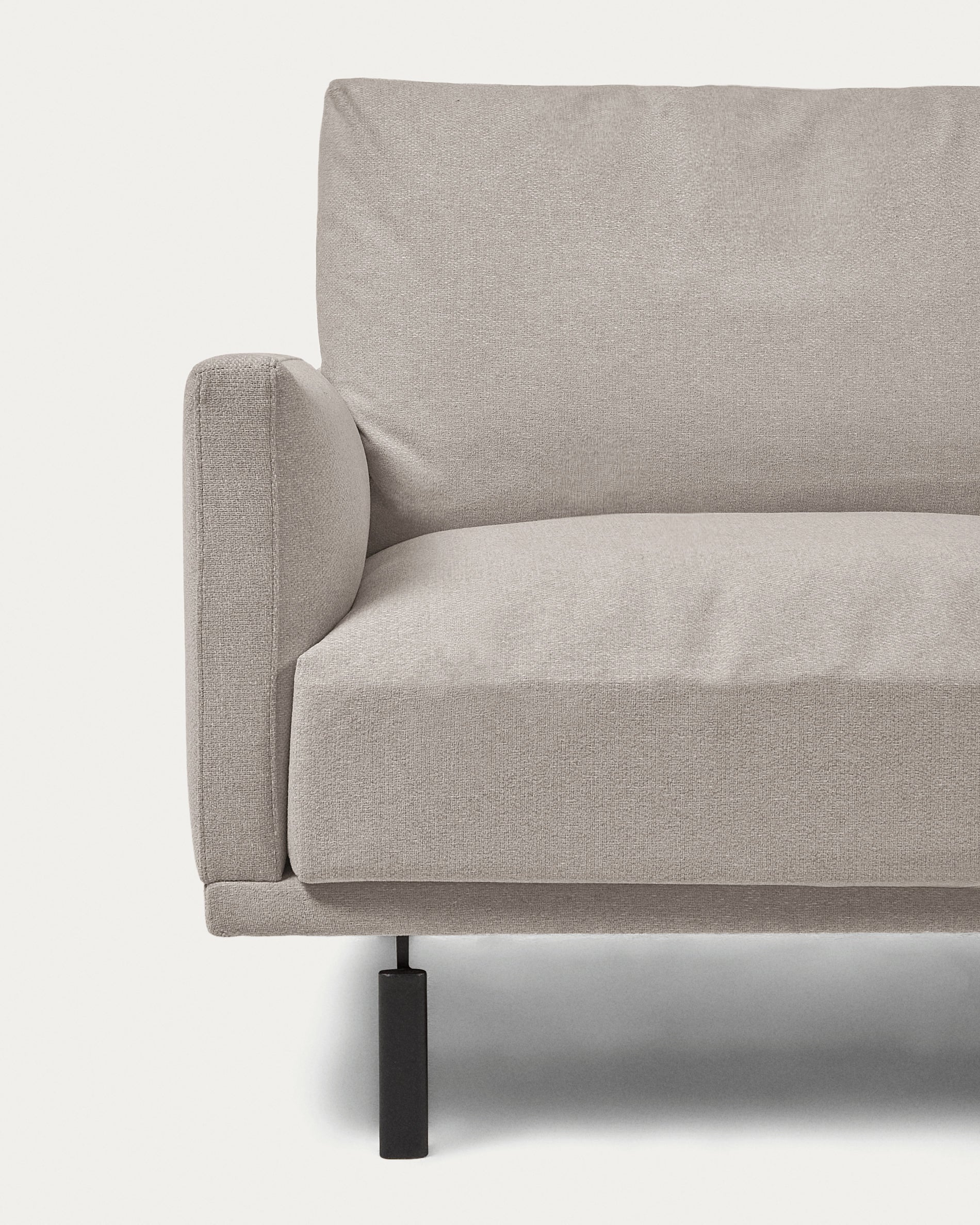 Galene 3 seater sofa with right-hand chaise longue in beige, 254 cm FSC Mix Credit - Detail