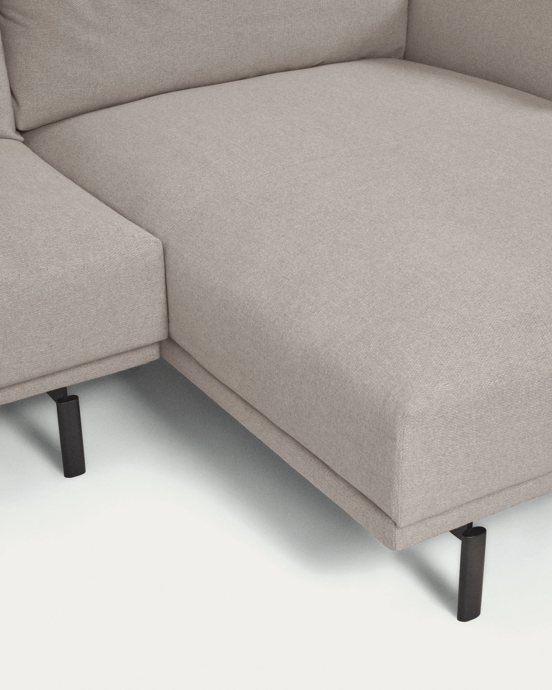 Galene 3 seater sofa with right-hand chaise longue in beige, 254 cm FSC Mix Credit - Detail