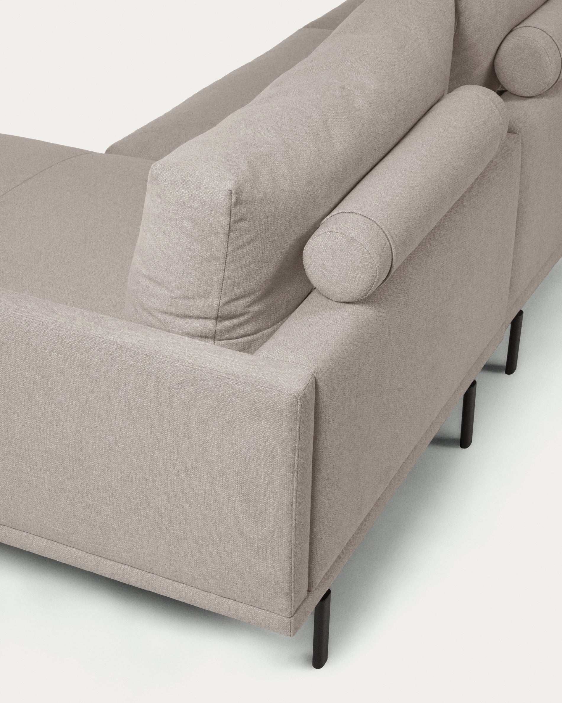 Galene 3 seater sofa with right-hand chaise longue in beige, 254 cm FSC Mix Credit - Detail