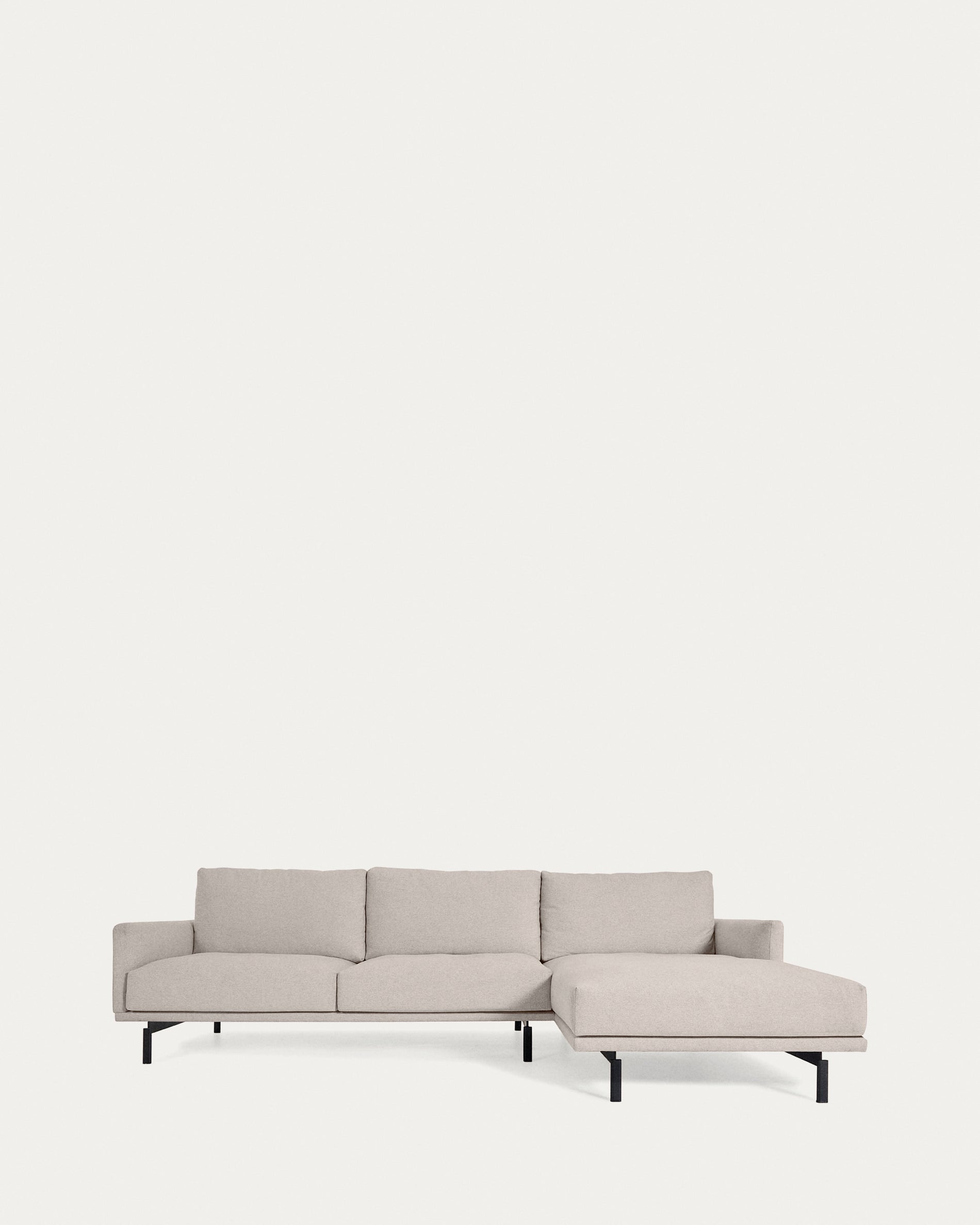 Galene 3 seater sofa with right-hand chaise longue in beige, 254 cm FSC Mix Credit - Product View