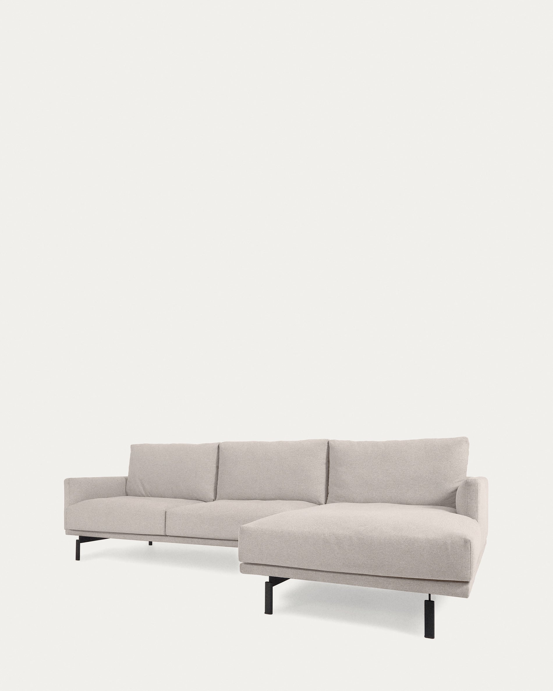 Galene 3 seater sofa with right-hand chaise longue in beige, 254 cm FSC Mix Credit - Product View