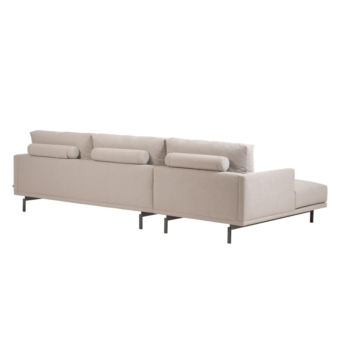 Galene 3 seater sofa with left-hand chaise longue in beige, 254 cm FSC Mix Credit - Product Image