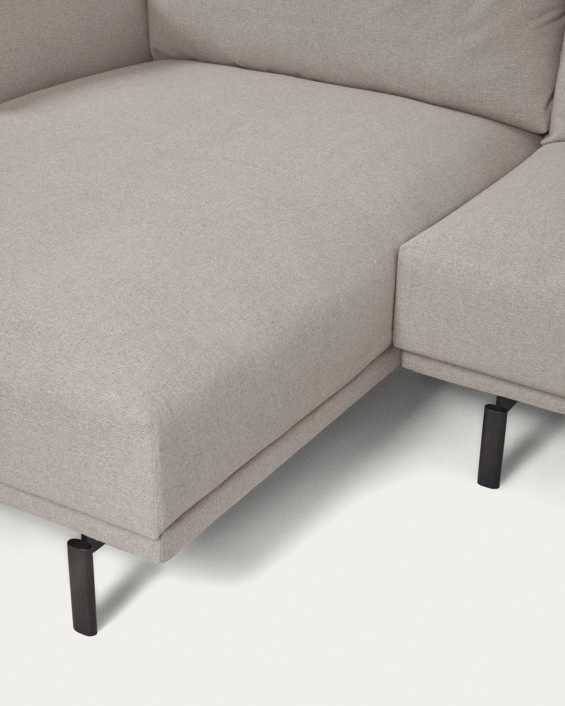 Galene 3 seater sofa with left-hand chaise longue in beige, 254 cm FSC Mix Credit - Detail