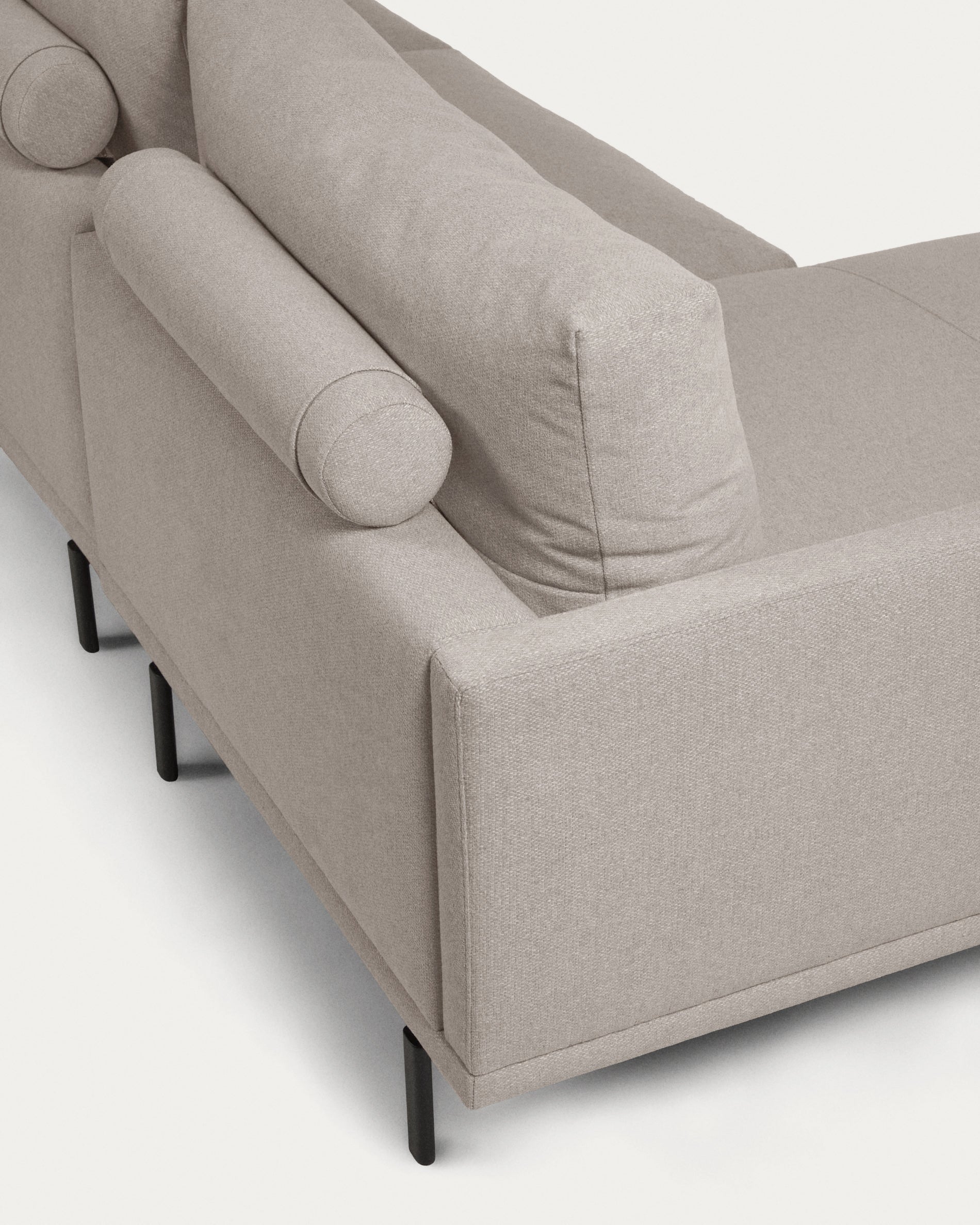 Galene 3 seater sofa with left-hand chaise longue in beige, 254 cm FSC Mix Credit - Detail