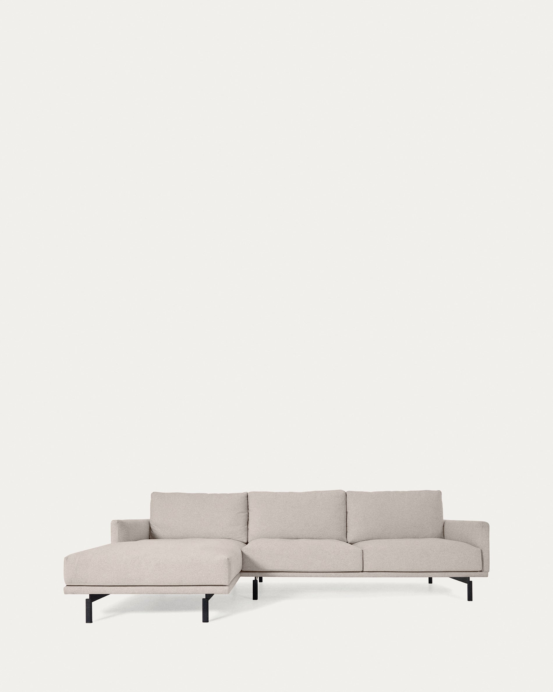 Galene 3 seater sofa with left-hand chaise longue in beige, 254 cm FSC Mix Credit - Product View