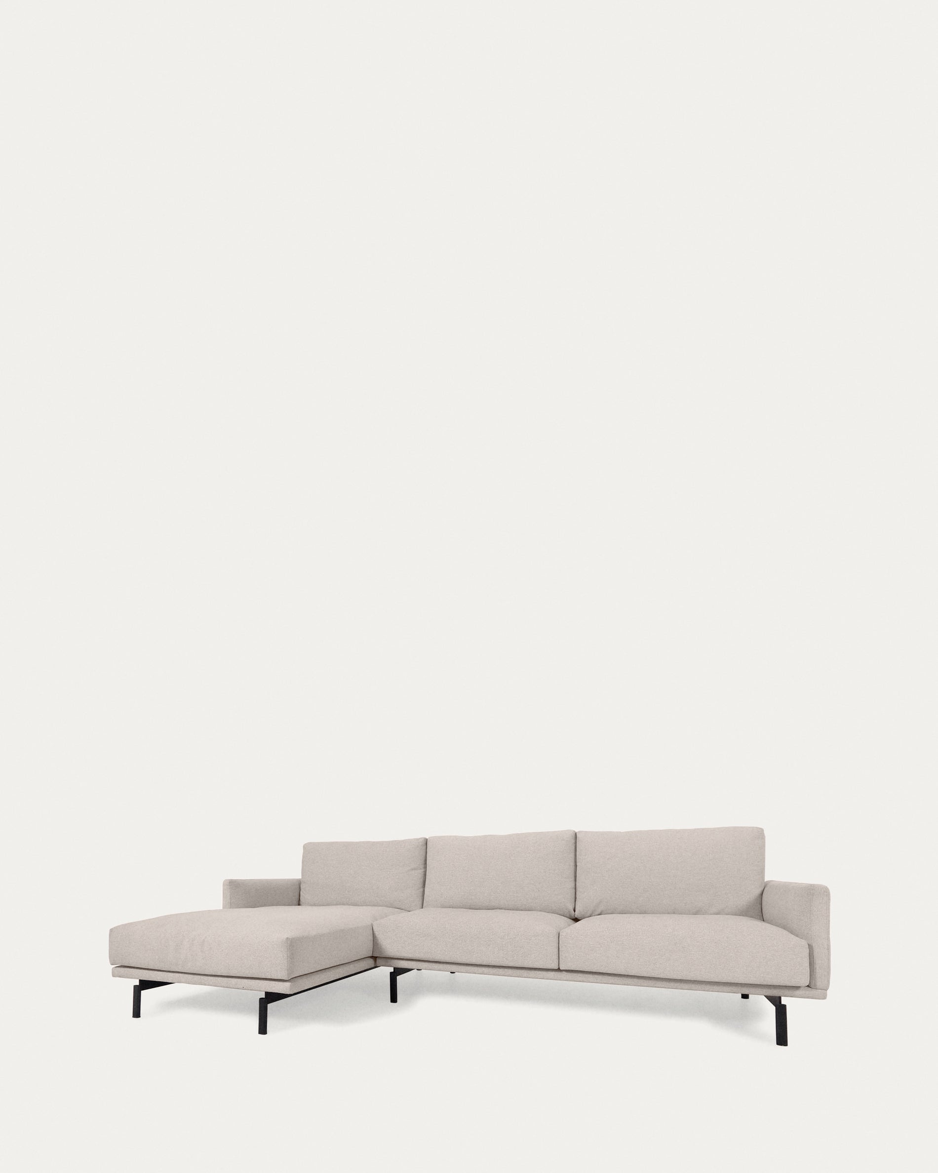 Galene 3 seater sofa with left-hand chaise longue in beige, 254 cm FSC Mix Credit - Product View