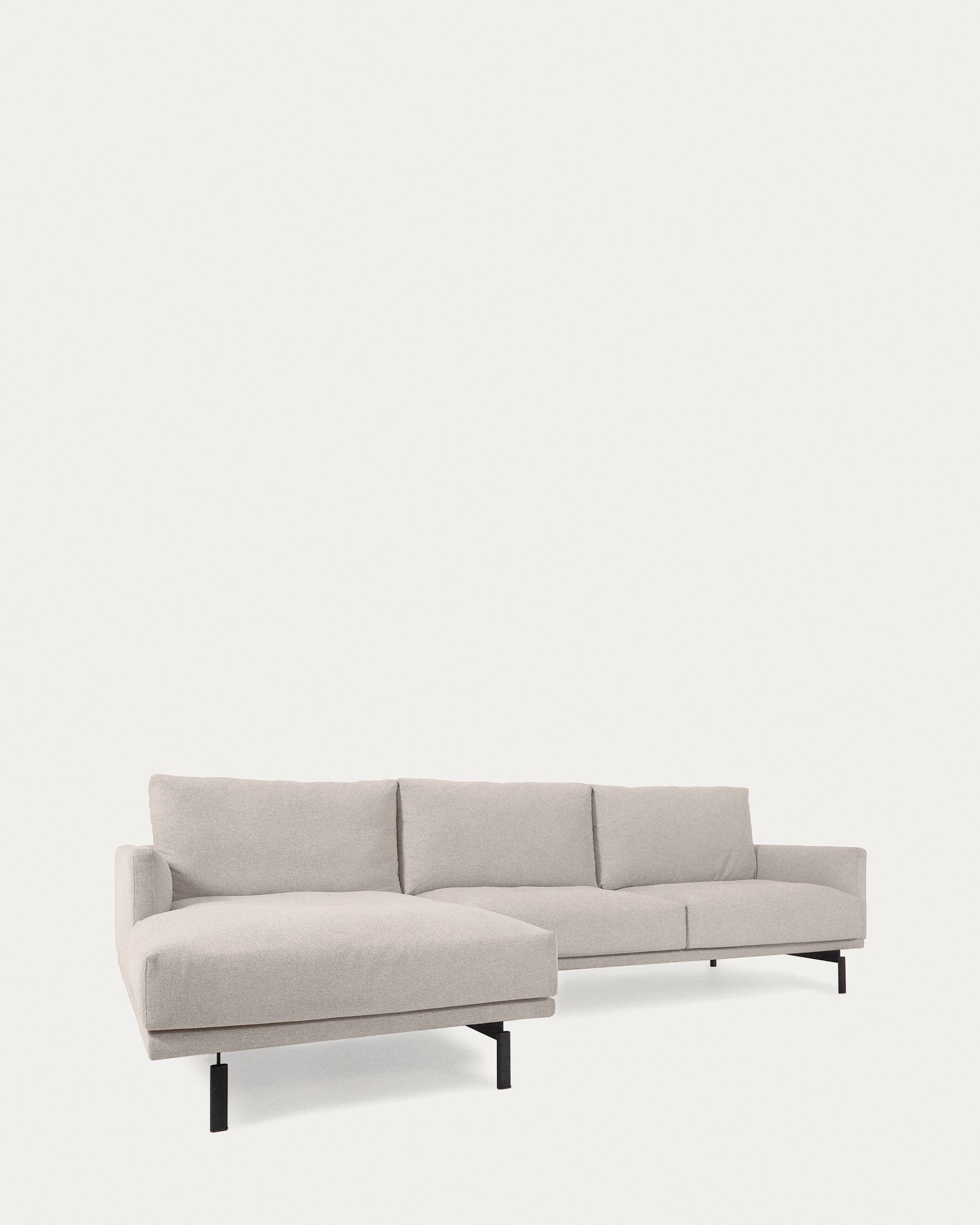 Galene 3 seater sofa with left-hand chaise longue in beige, 254 cm FSC Mix Credit - Product View